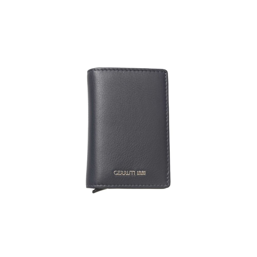 Blue Calfskin Men Wallet