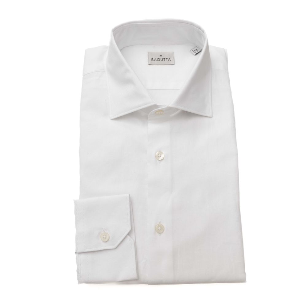 White Cotton Men's Classic Shirt