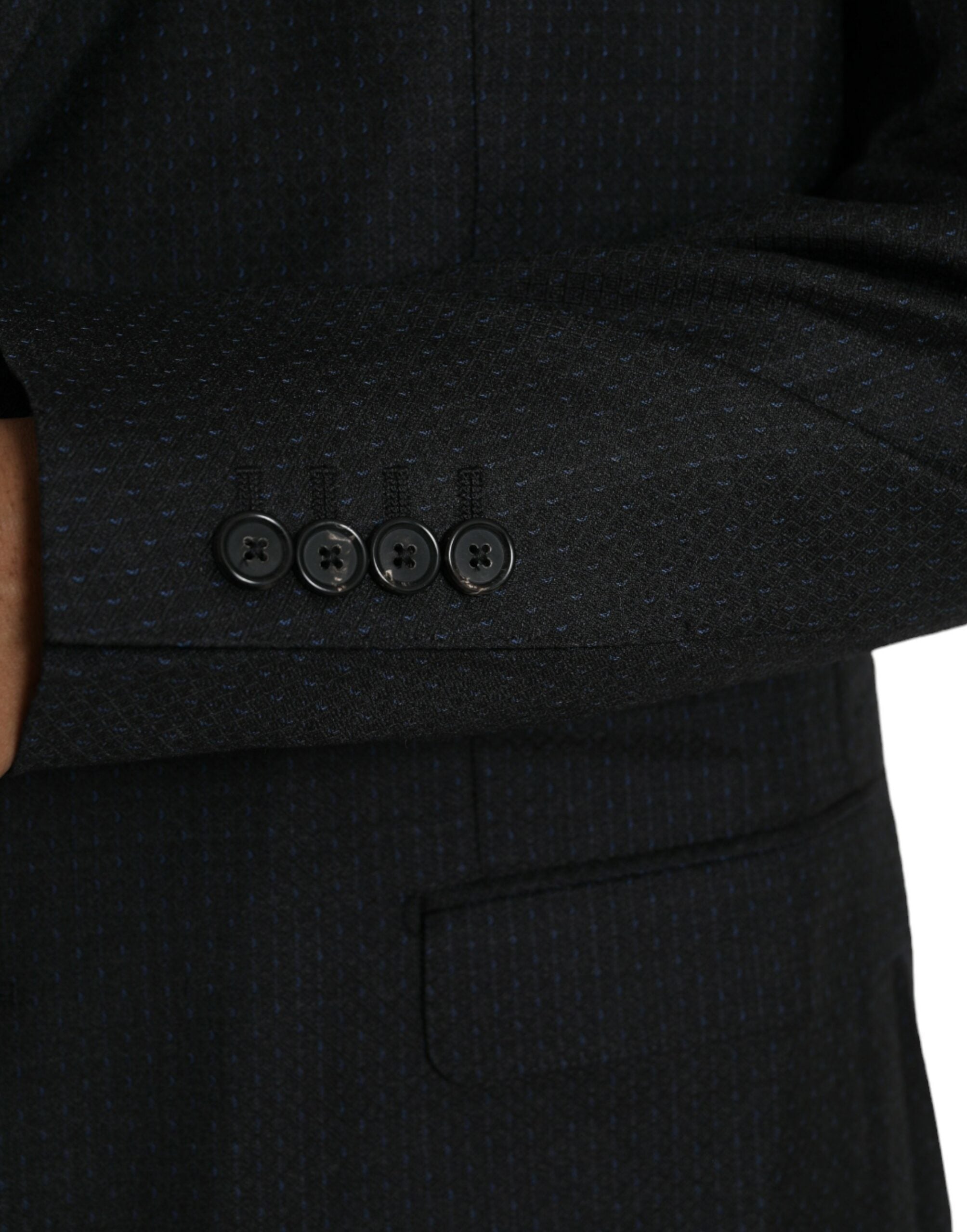 Black Wool MARTINI Single Breasted Coat Blazer