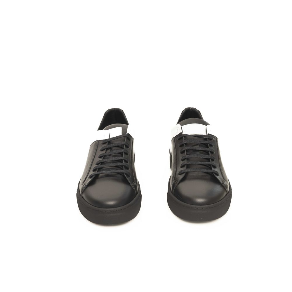 Black Cowhide Men Sneaker