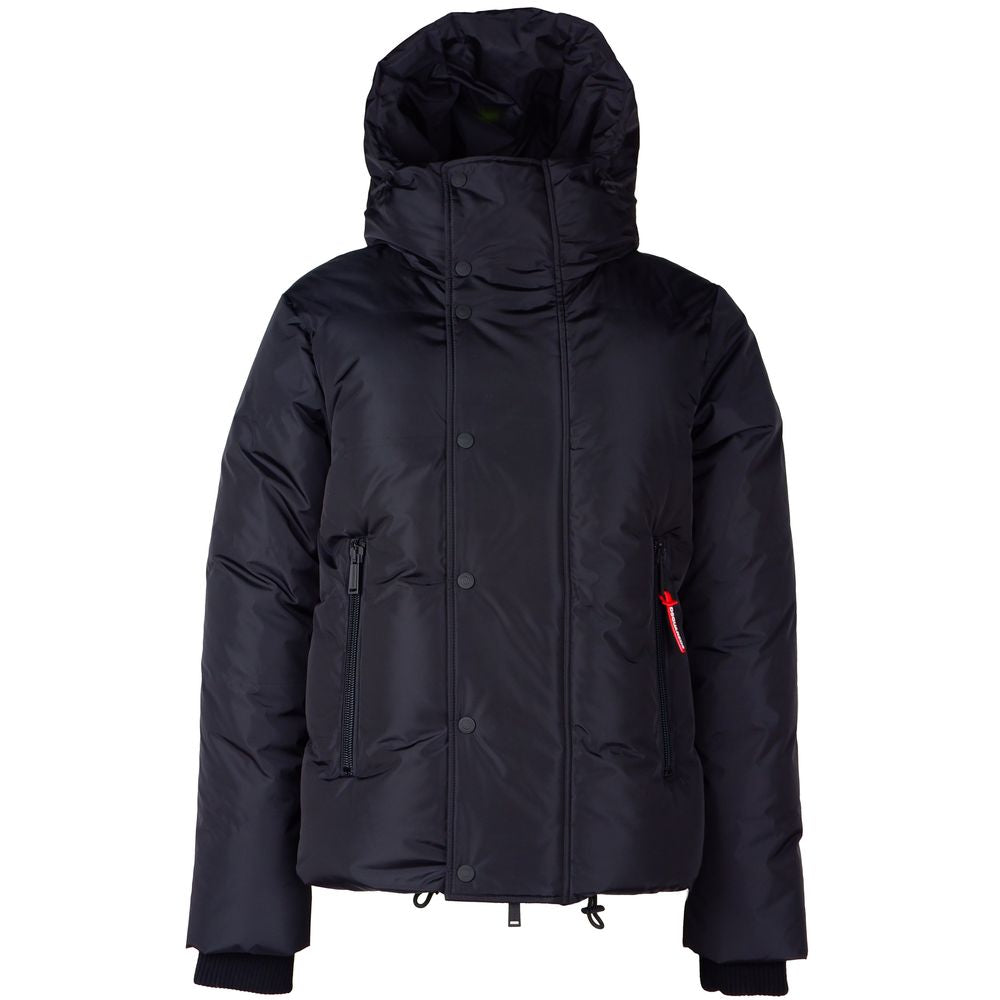 Black Nylon Men Down Jacket