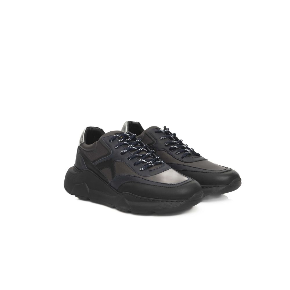 Blue Cowhide Men Sneaker
