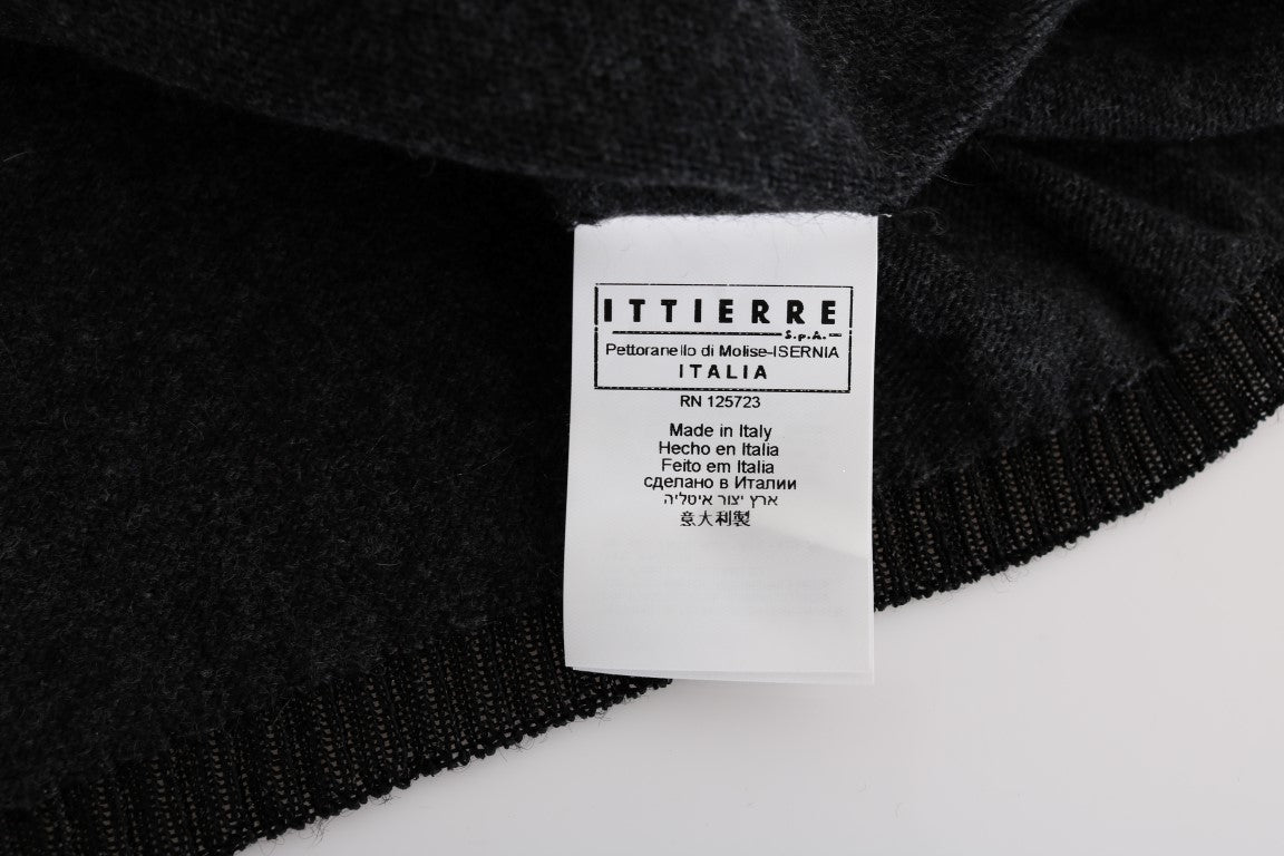 Gray Viscose Knitted Sweater