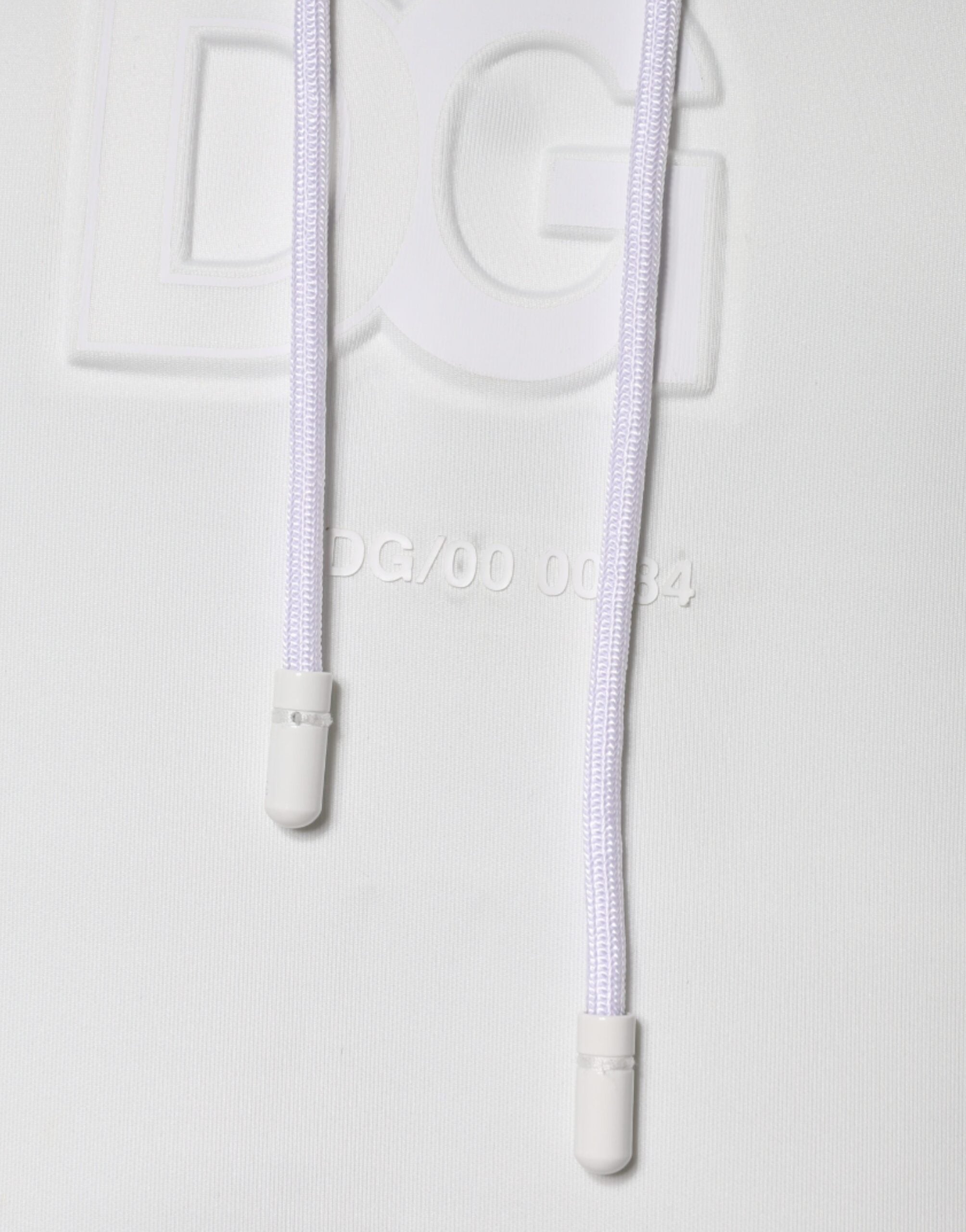 White DG Logo Hooded Men Sweatshirt Sweater