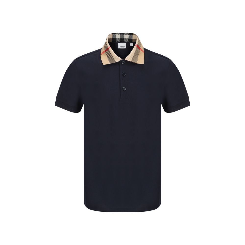 Blue Cotton Polo Shirt