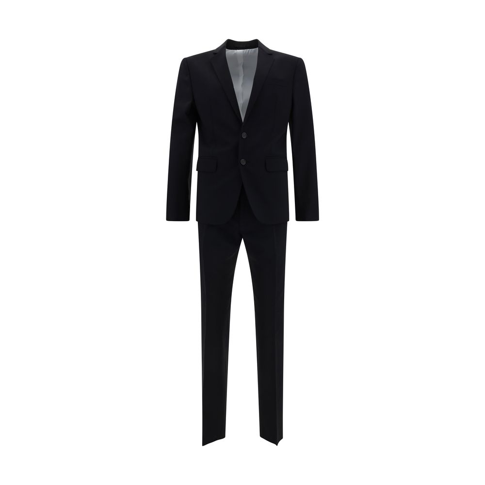Blue Fleece Wool Two-Piece Suit