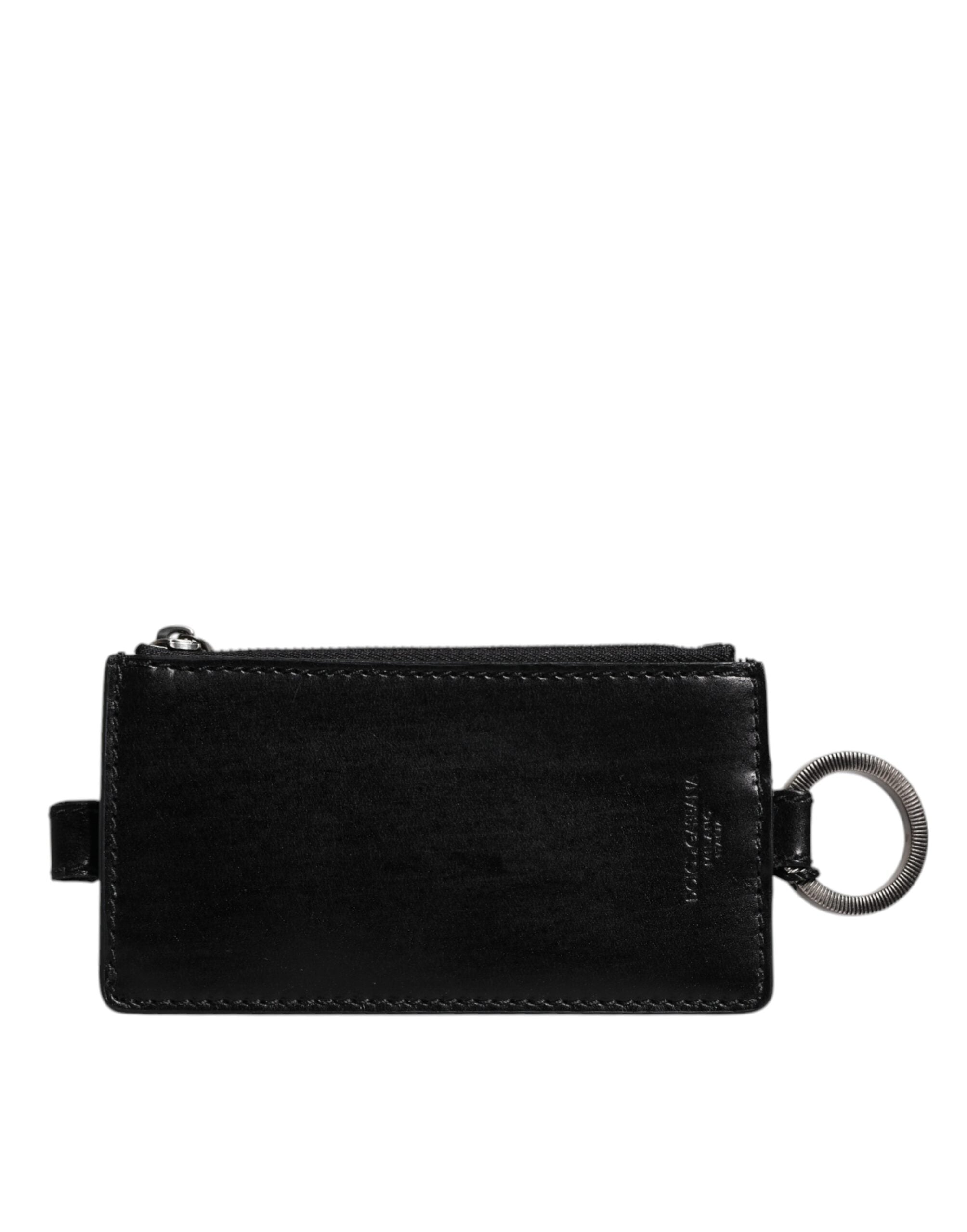 Black Horse Leather Lanyard Logo Card Holder Wallet