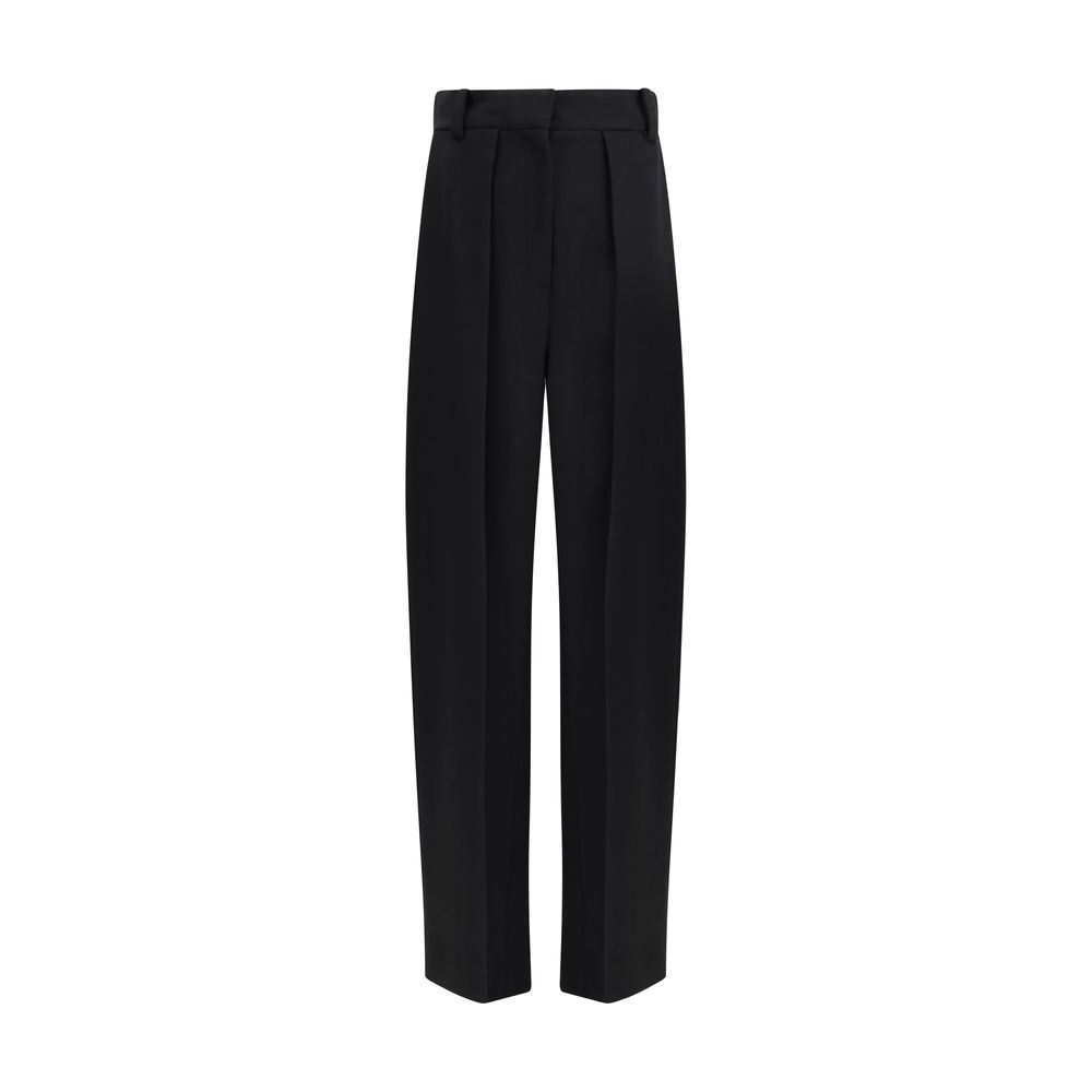 Black Viscose Casual Pants