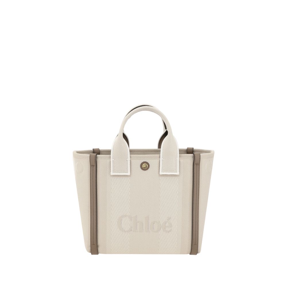 Beige Cotton Shoulder Bag