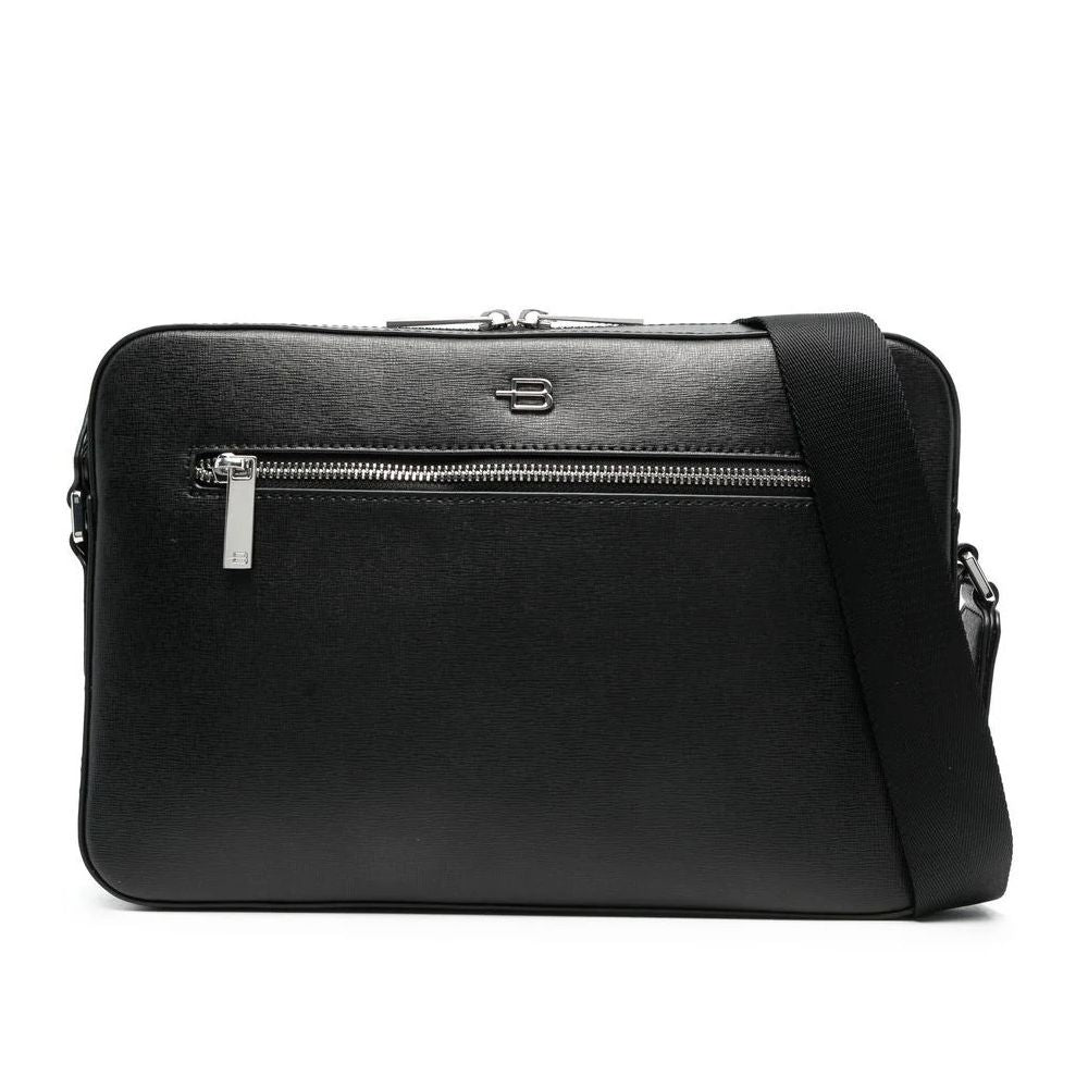 Black Calfskin Messenger Bag