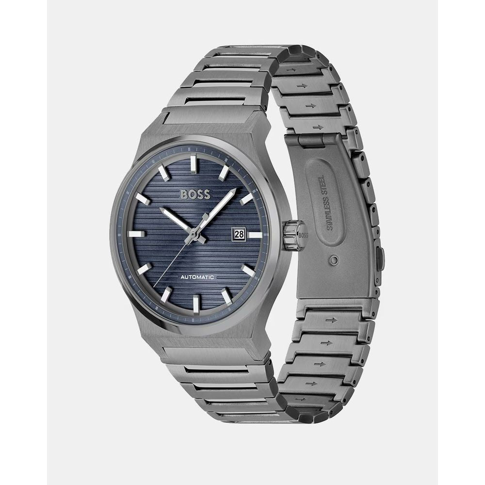 Gray Stainless Steel Dress Watch