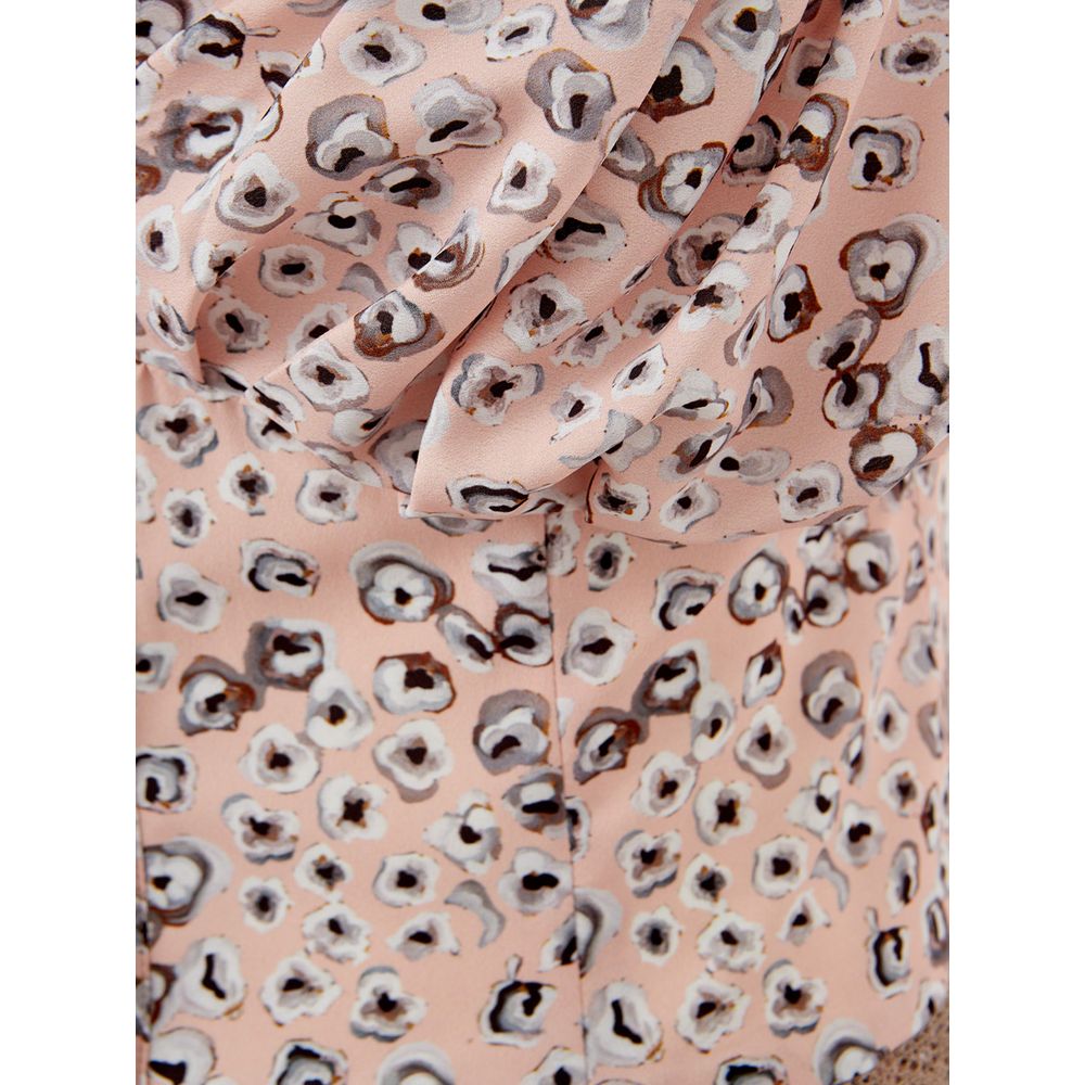 Pink Acetate Casual Dress