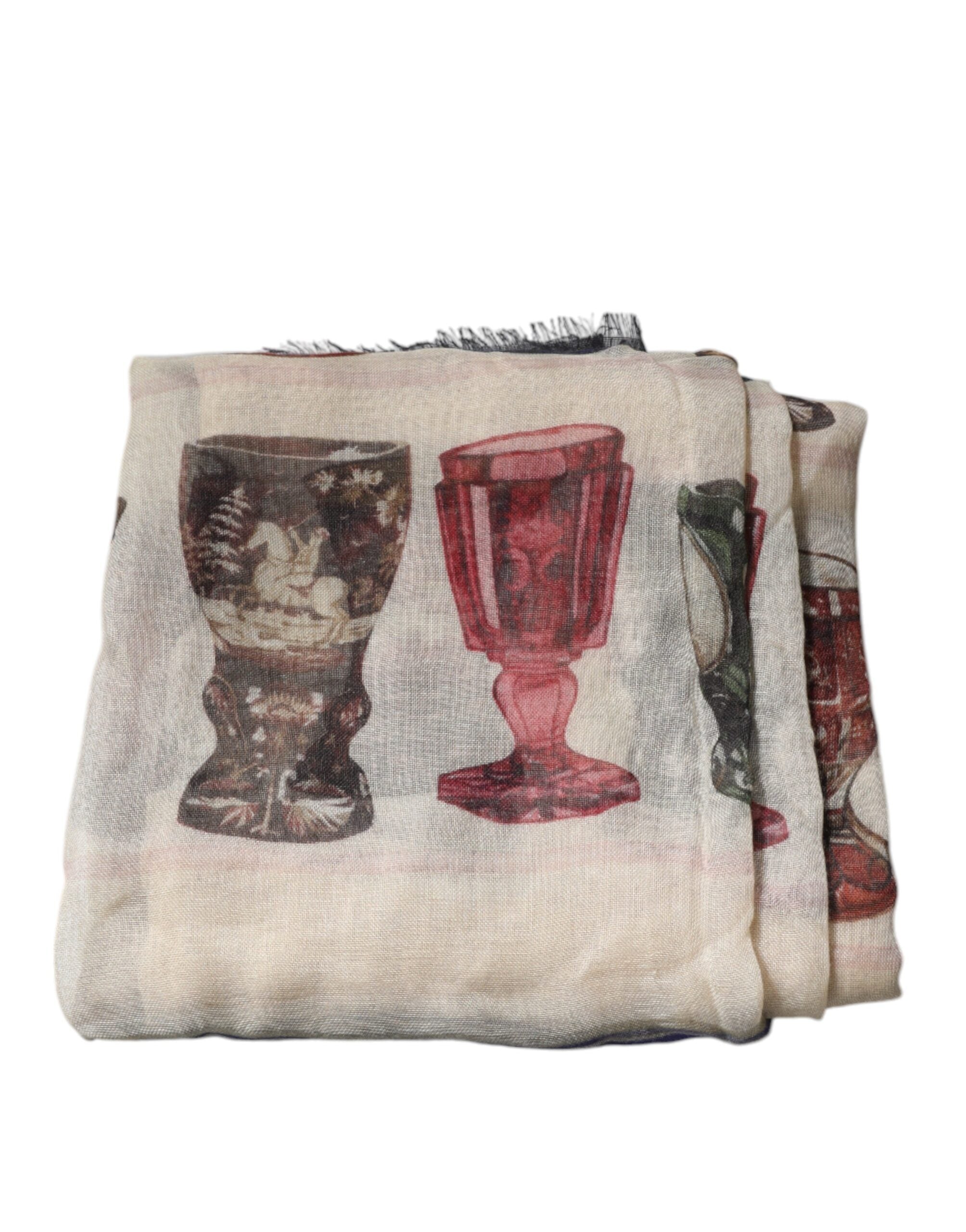 Multicolor Glass Cashmere Foulard Scarf