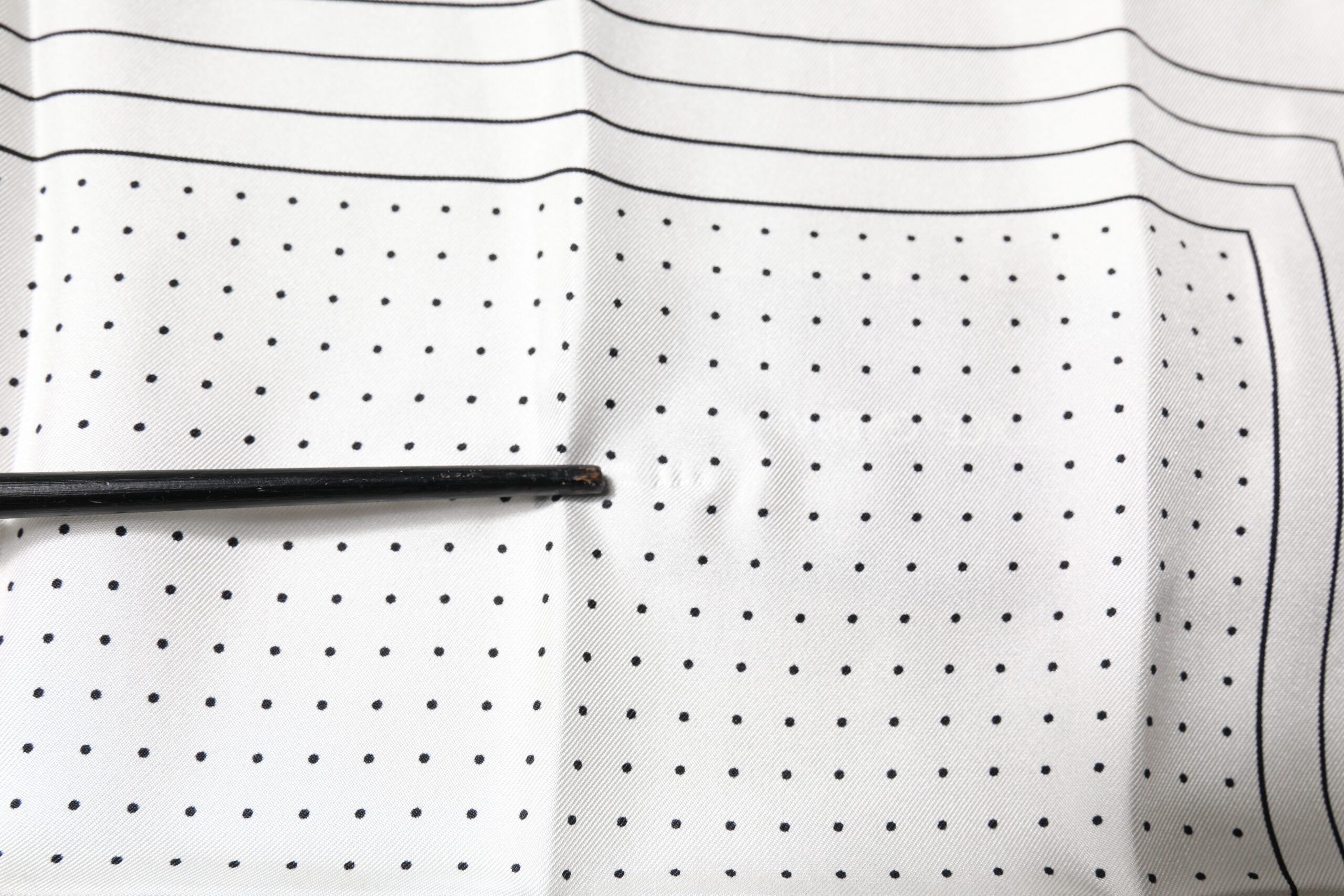 White Polka Dots Square Handkerchief Scarf