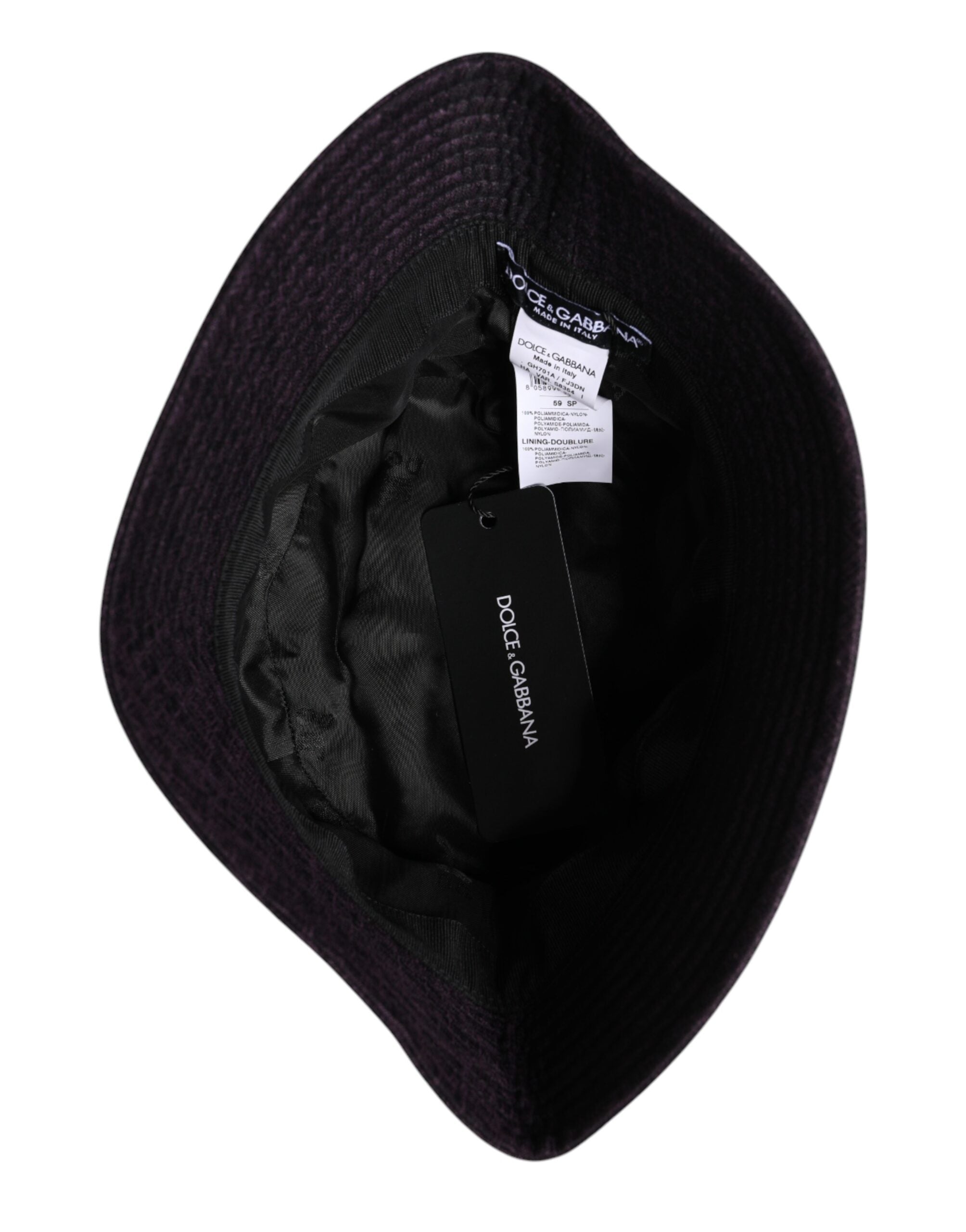 Black Wide Brim Nylon Bucket Hat