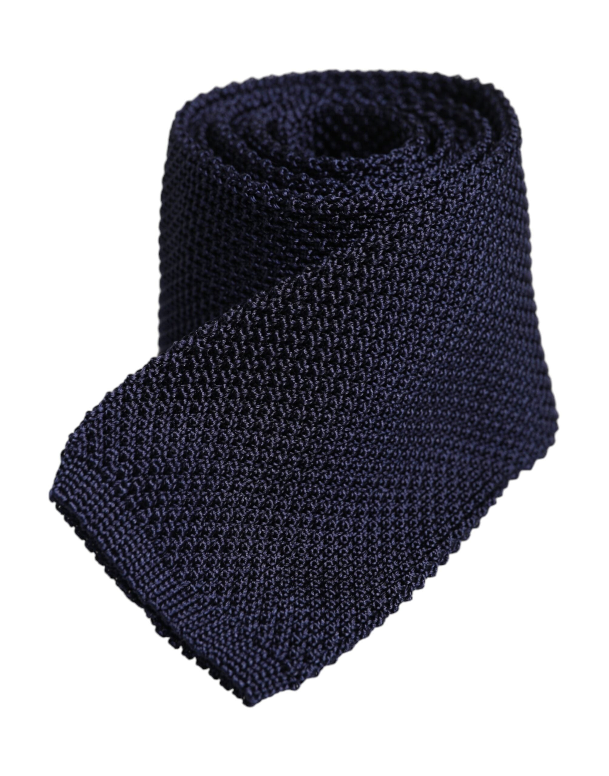 Dark Blue Silk Adjustable Necktie Tie