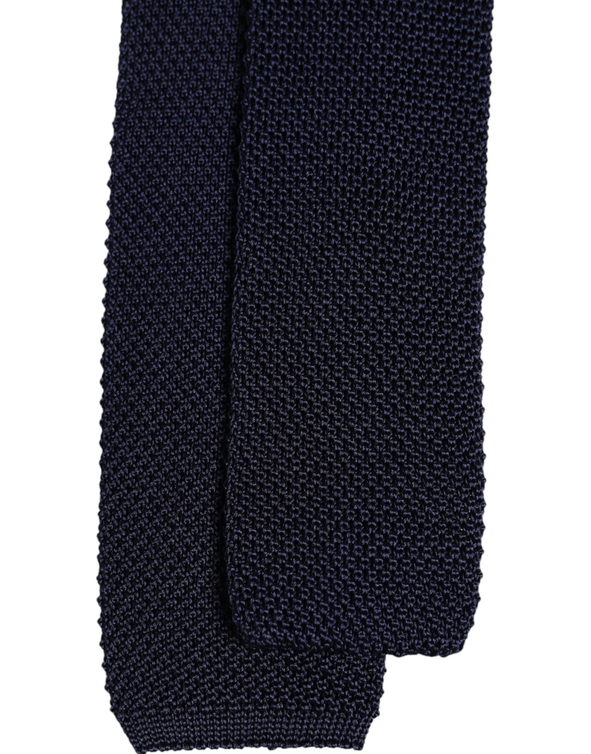 Dark Blue Silk Adjustable Necktie Tie