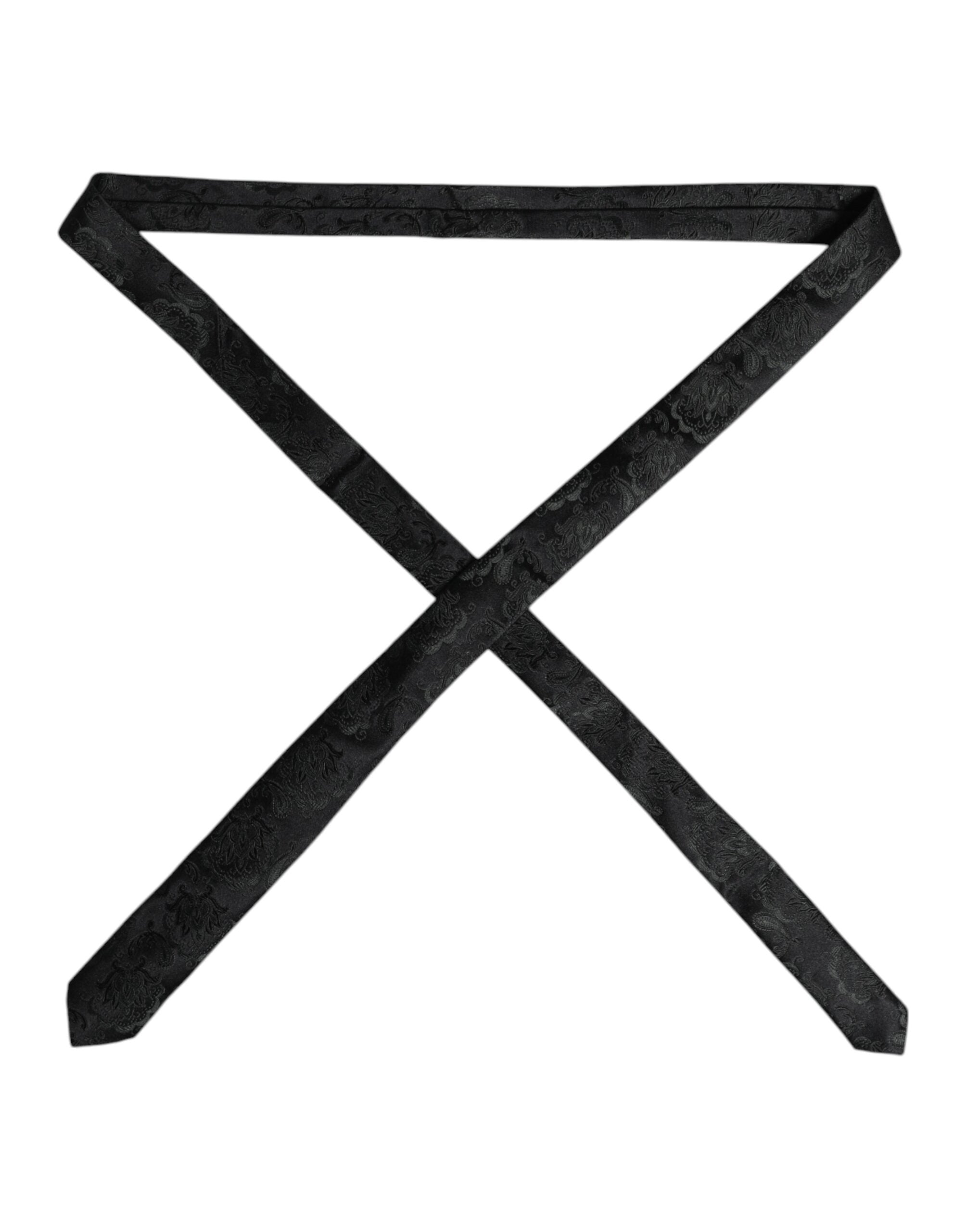 Dark Green Floral Silk Adjustable Necktie Tie