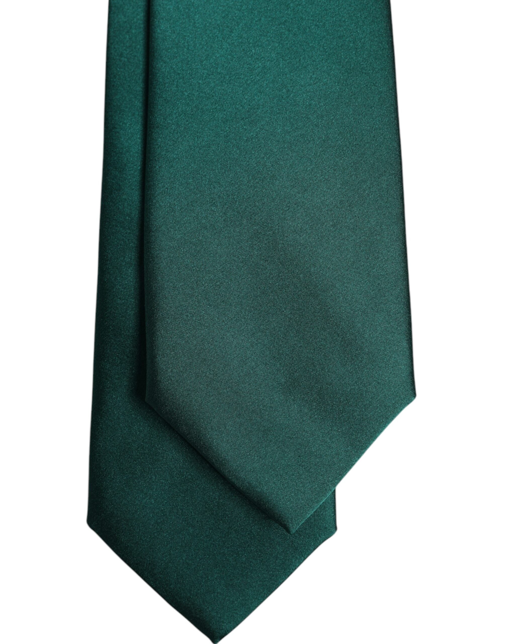 Green Solid Cotton Adjustable Necktie Tie