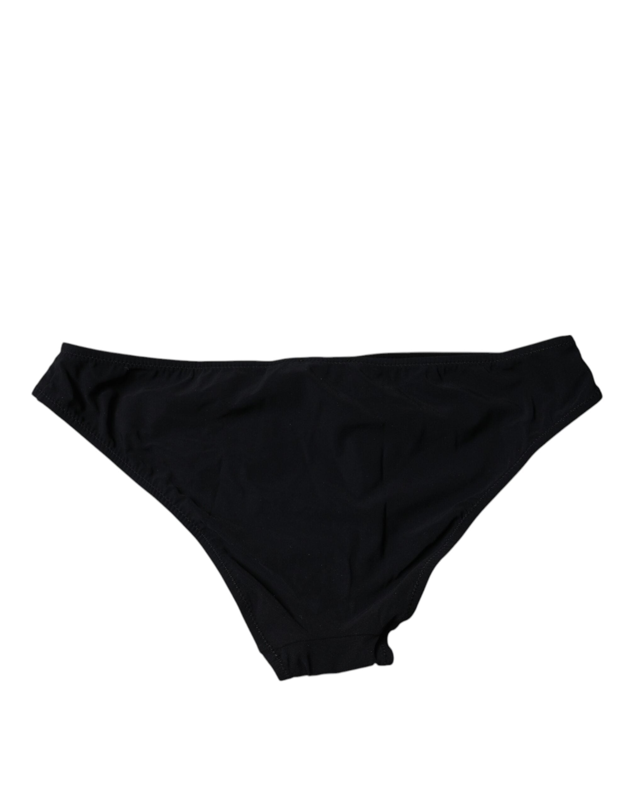 Black Nylon Stretch Mid Waist Panty Underwear
