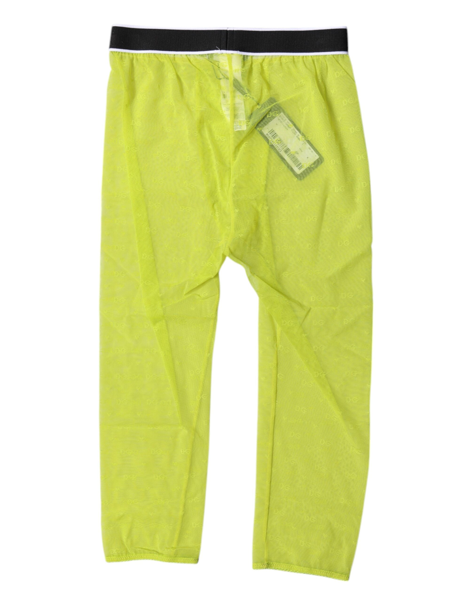 Green DG Logo Nylon Cropped Tights Underwear