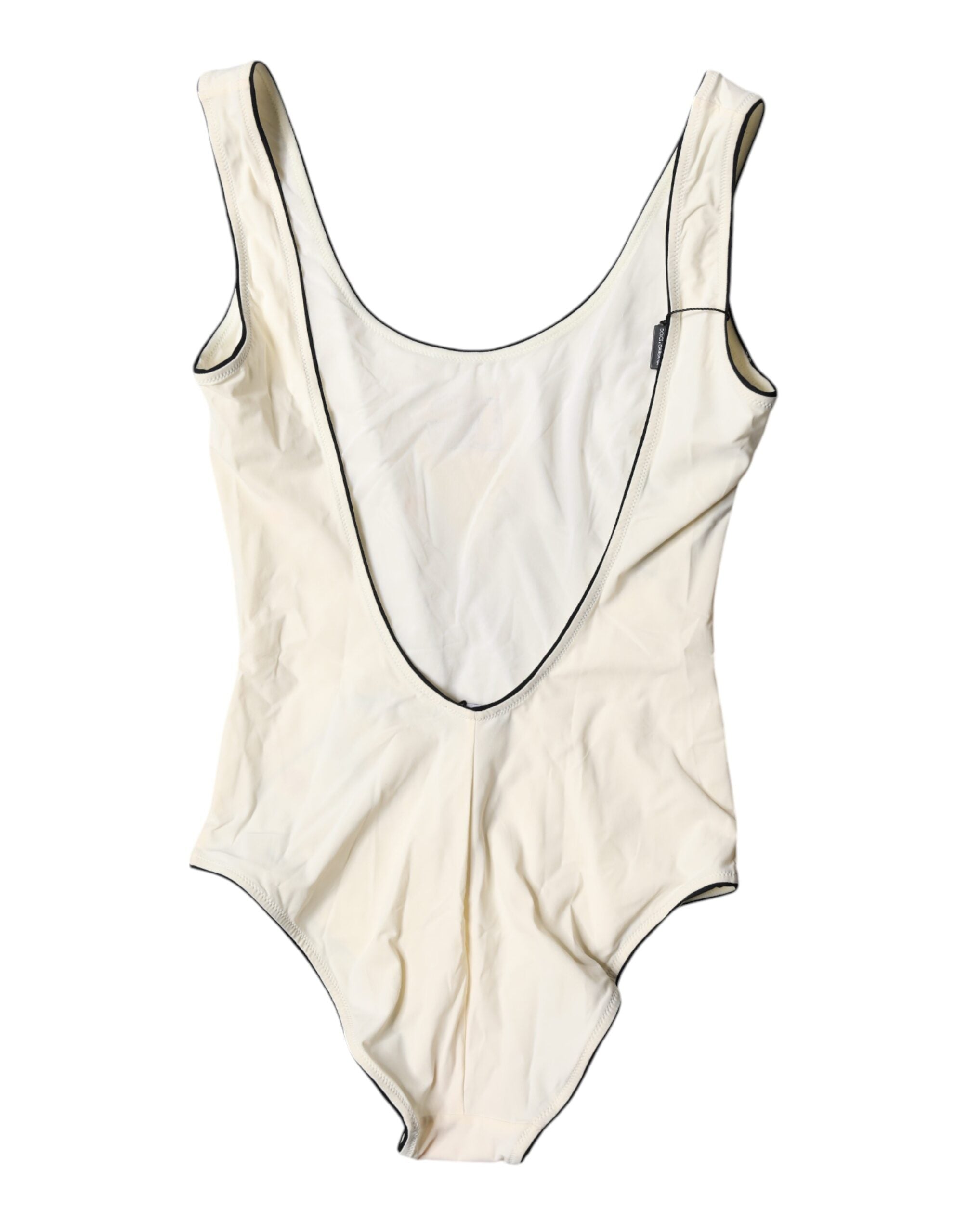 White Black Logo One Piece Beachwear Swimwear