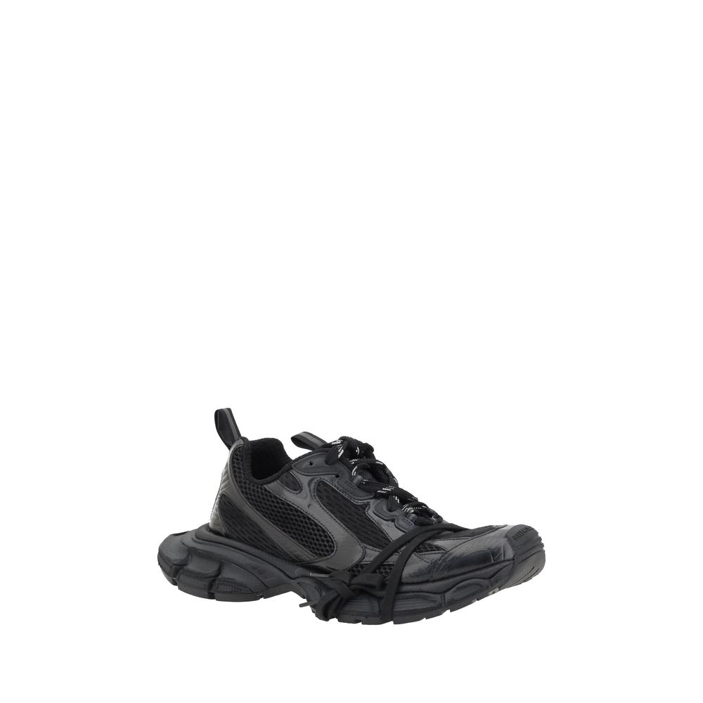 Black Rubber Athletic Sneakers
