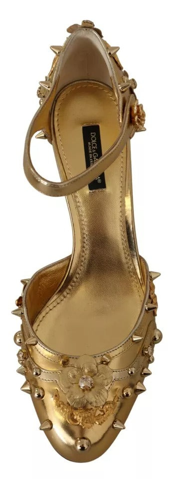 Gold Studs Vally Slingback Sandals Shoes