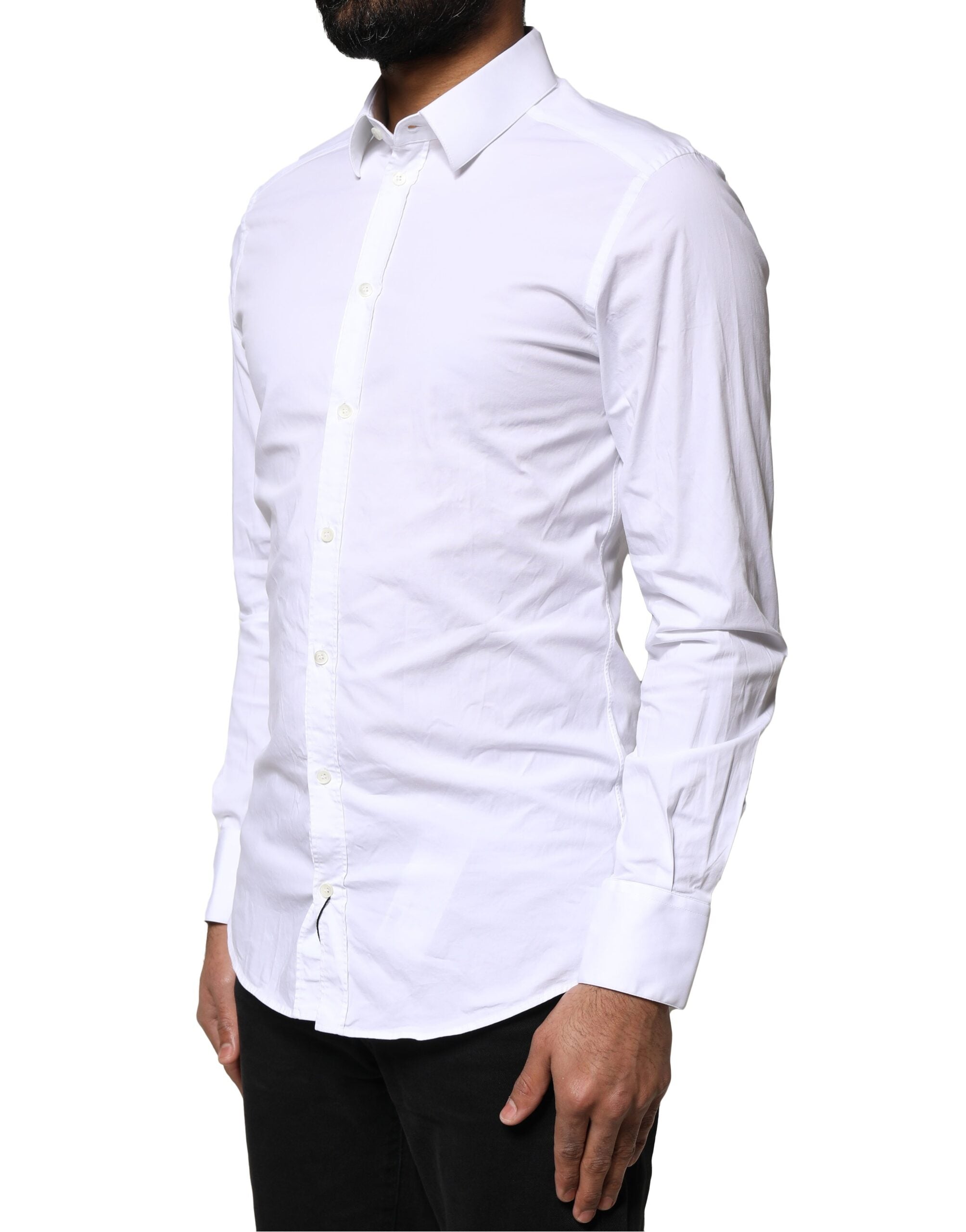 White GOLD Cotton Long Sleeves Dress Shirt