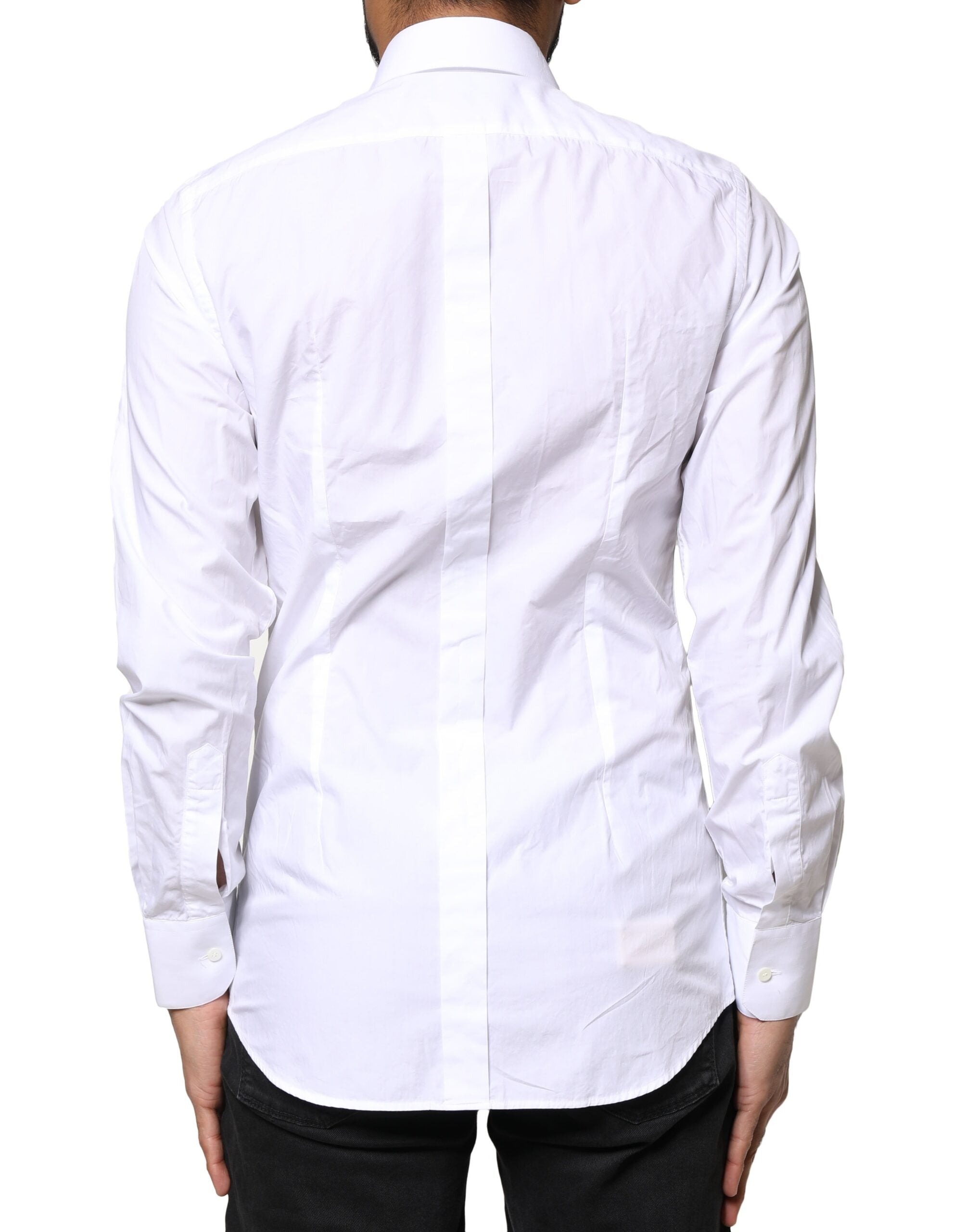 White GOLD Cotton Long Sleeves Men Dress Shirt