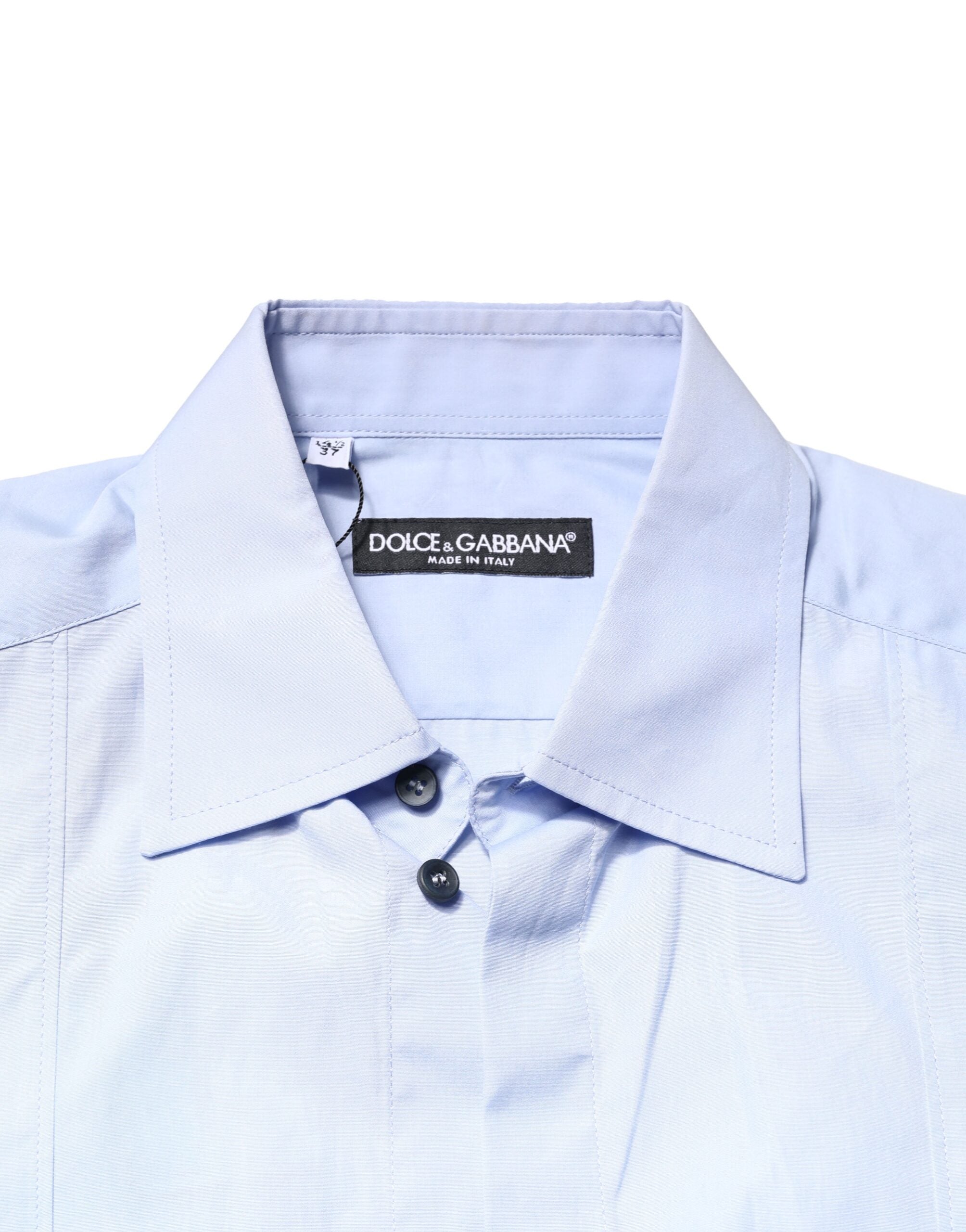Light Blue Cotton Long Sleeves Dress Shirt