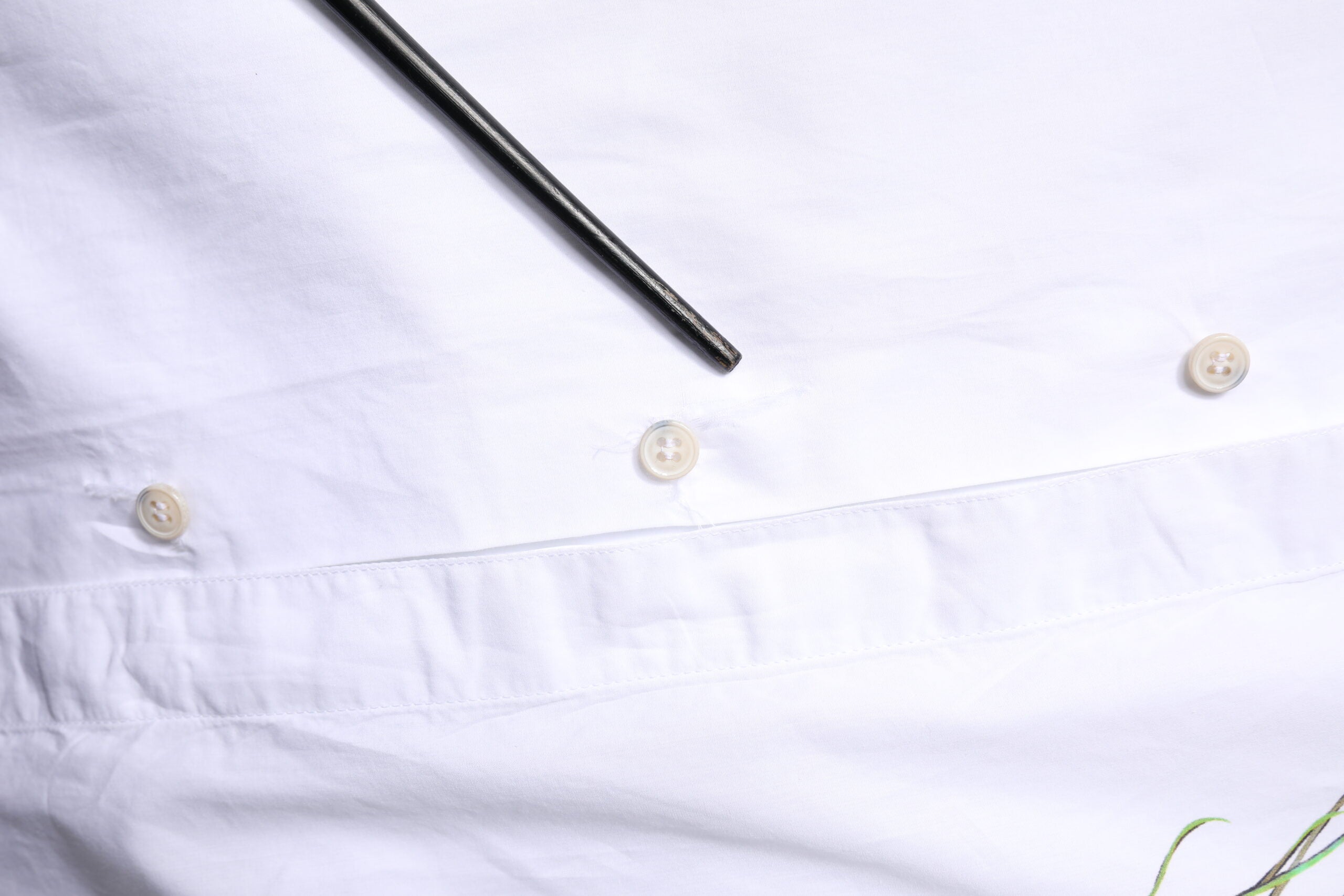 White Cotton Peacock Feather GOLD Formal Shirt