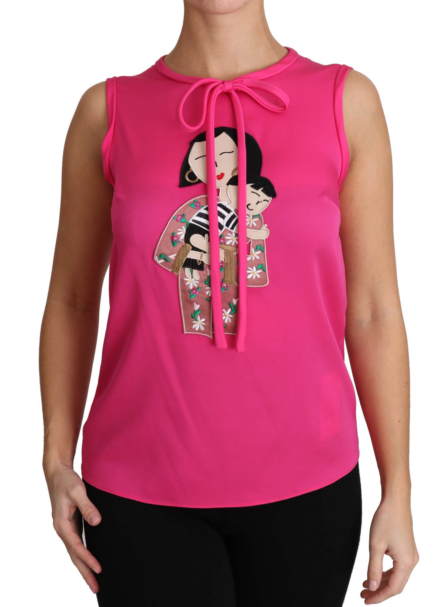 Pink Family Silk Tank Mama Blouse Top Shirt