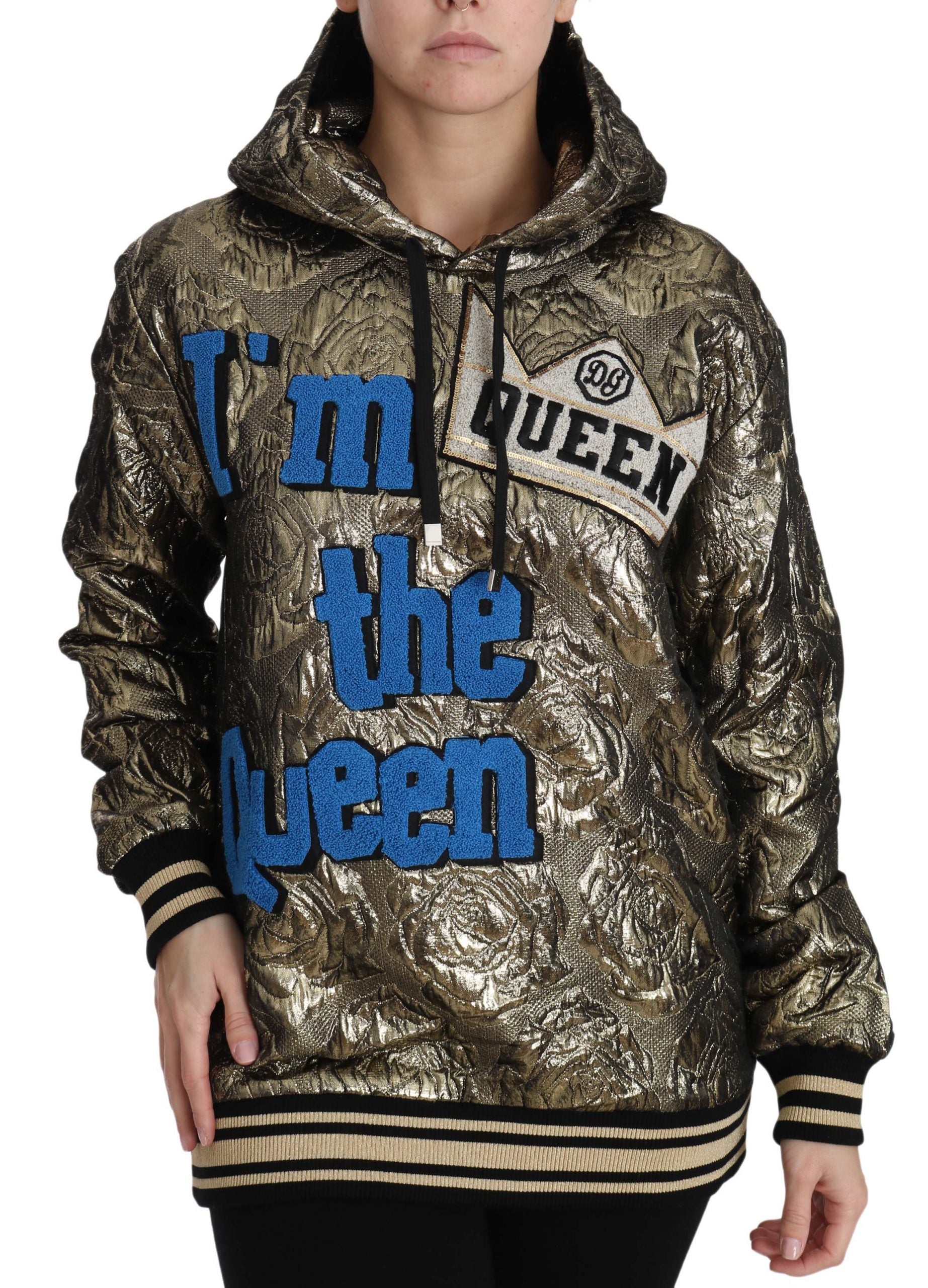 Im The Queen Jaquard Gold Sweatshirt Hoodie