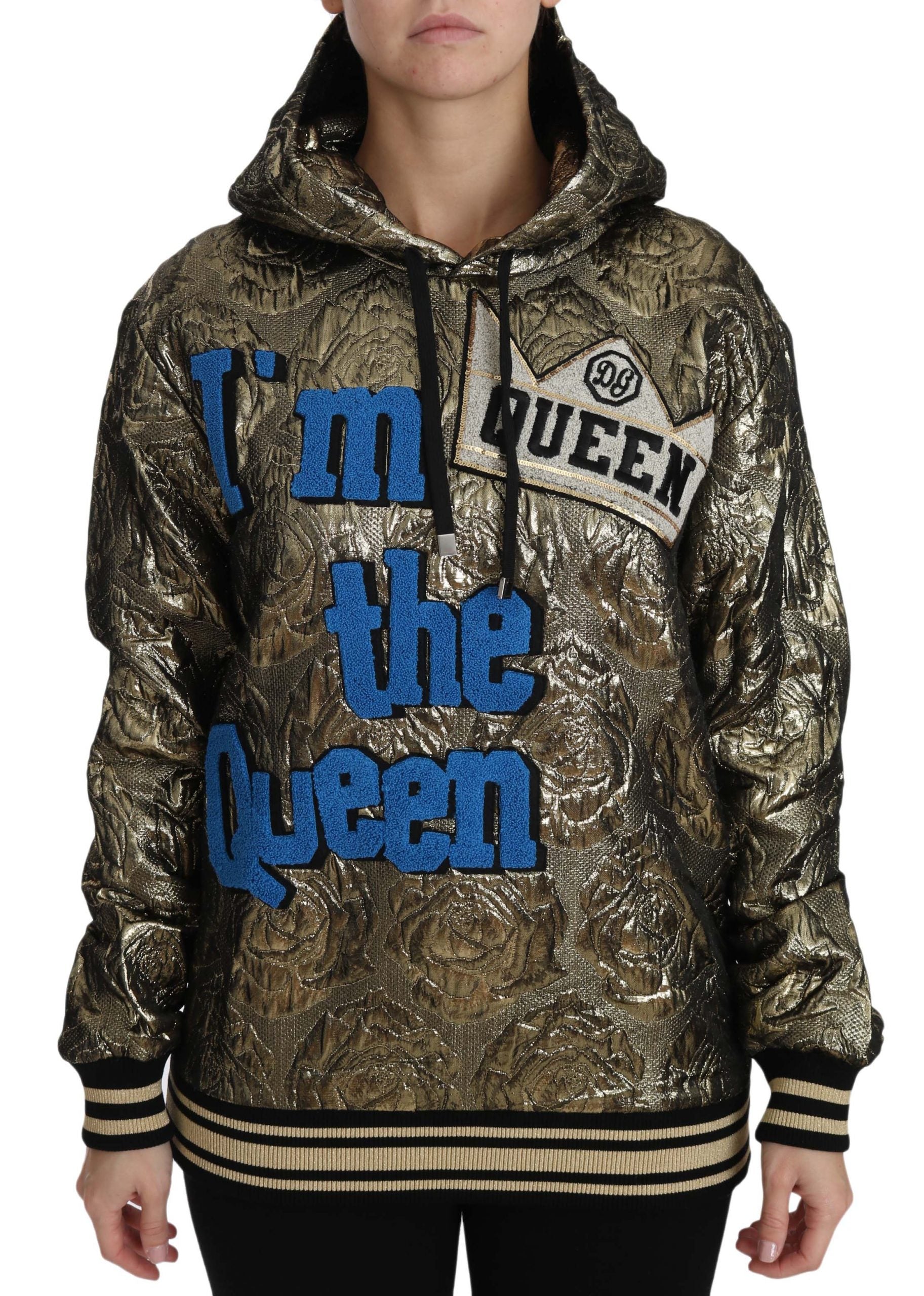 Im The Queen Jaquard Gold Sweatshirt Hoodie