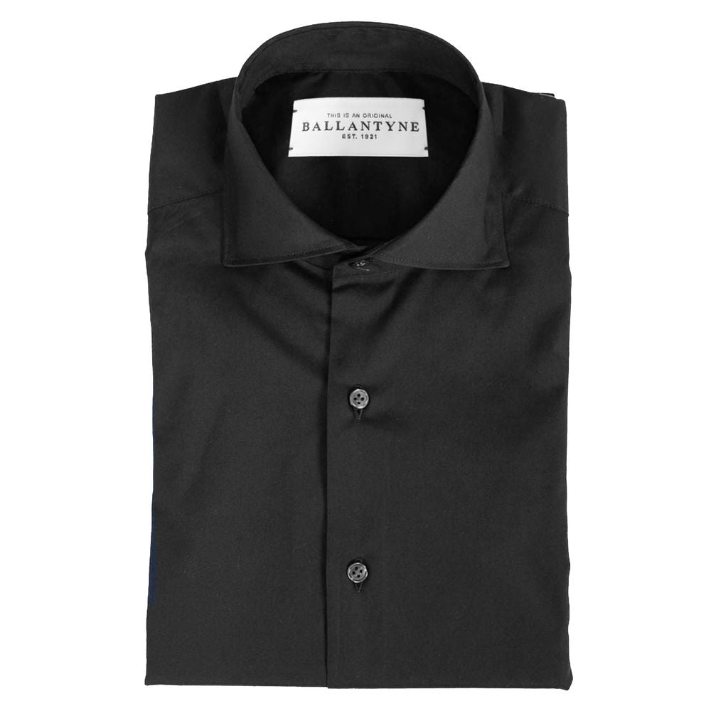 Black Cotton Men's Shirt