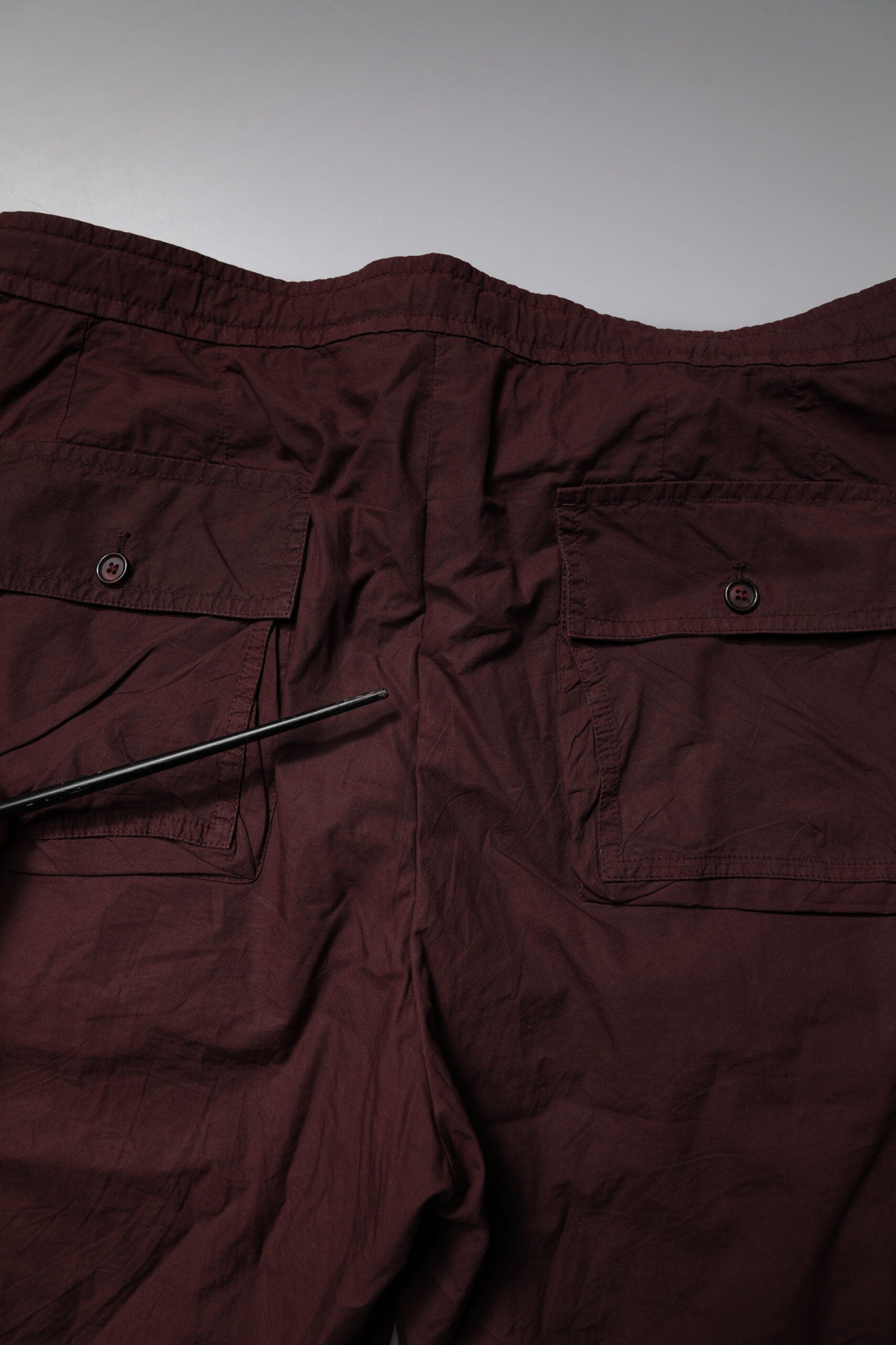 Maroon Cotton Cargo Jogger Sweatpants Pants