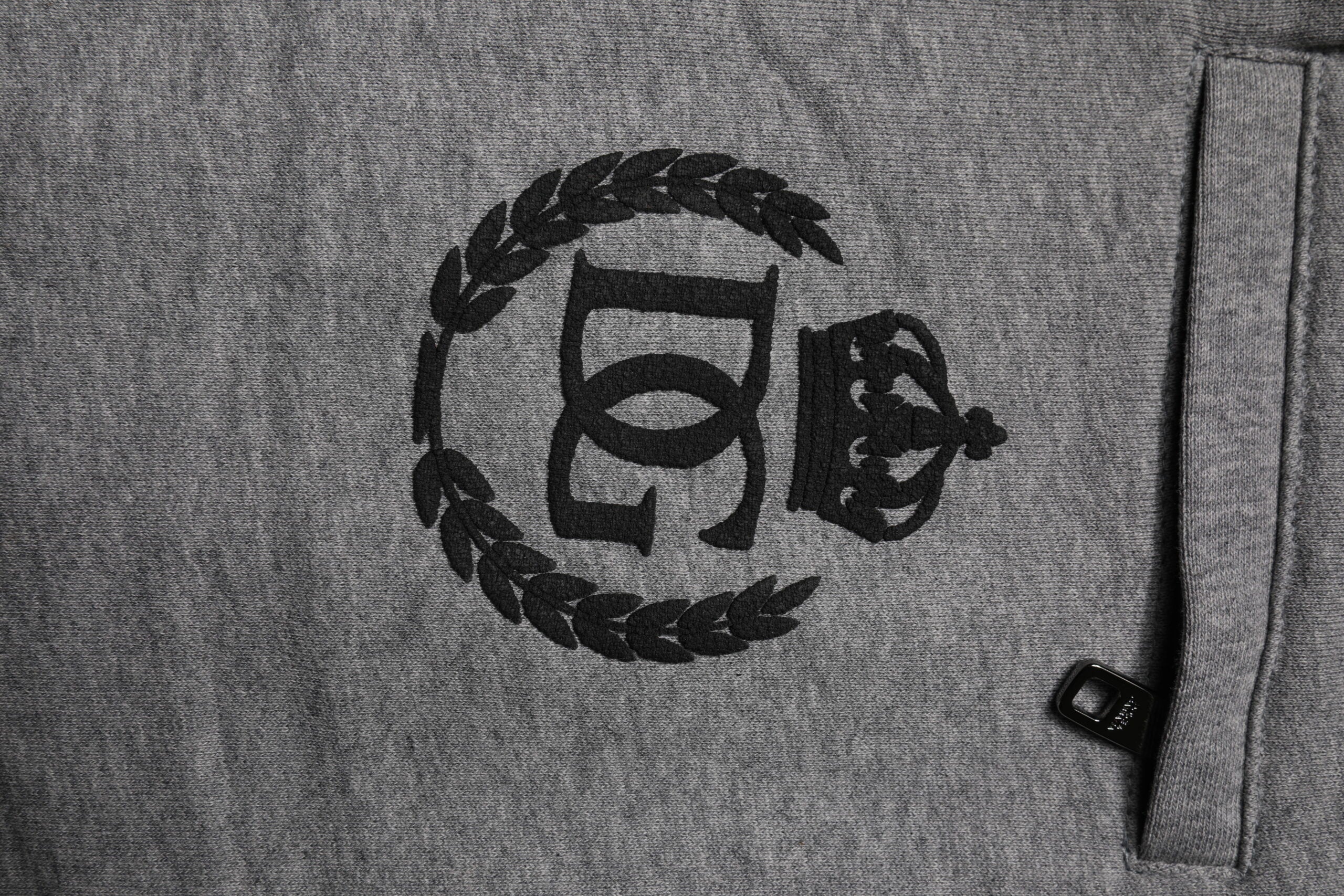 Gray Logo Cotton Jogger Men Sweatpants Pants