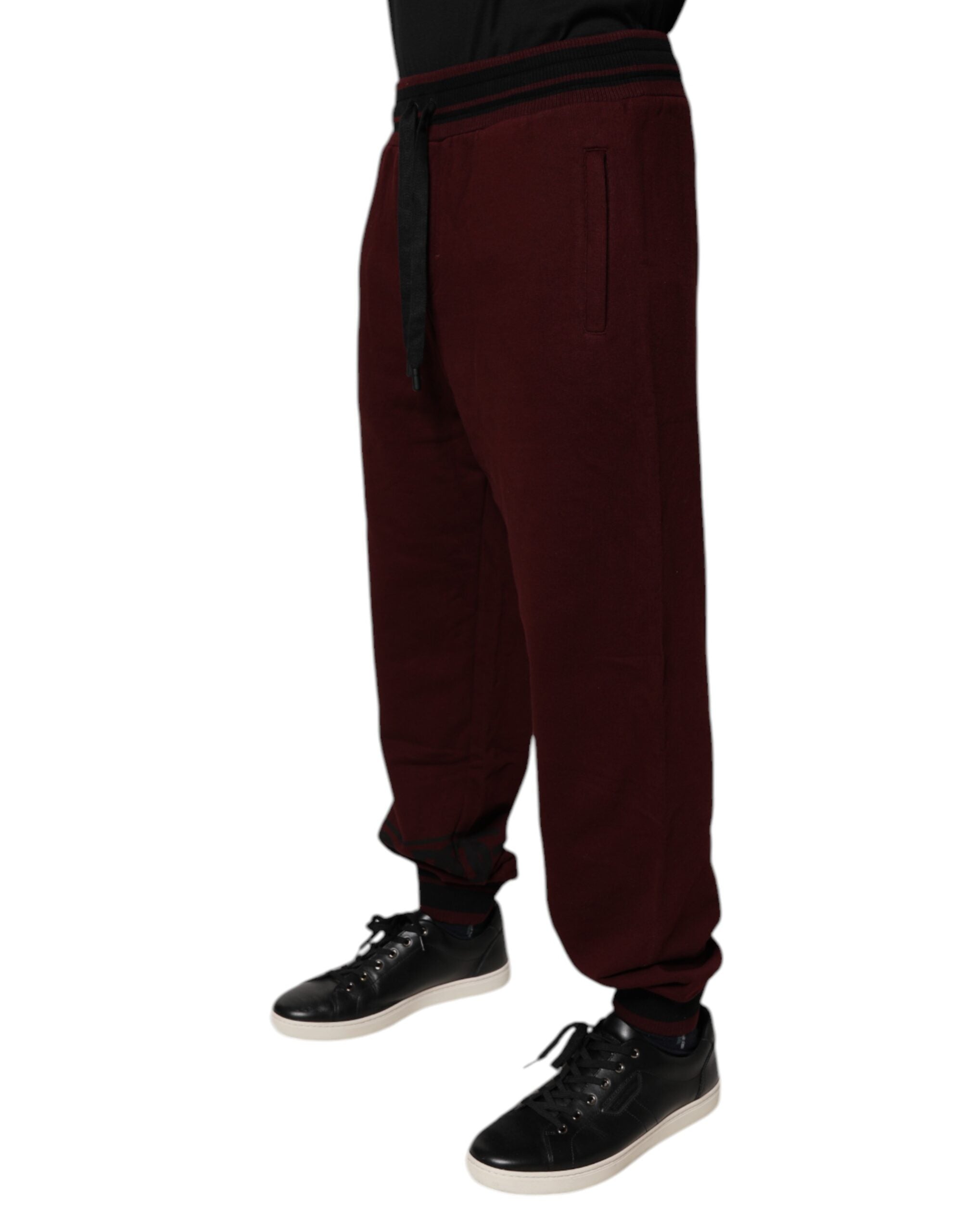 Bordeaux Cotton Jogger Men Sweatpants Pants