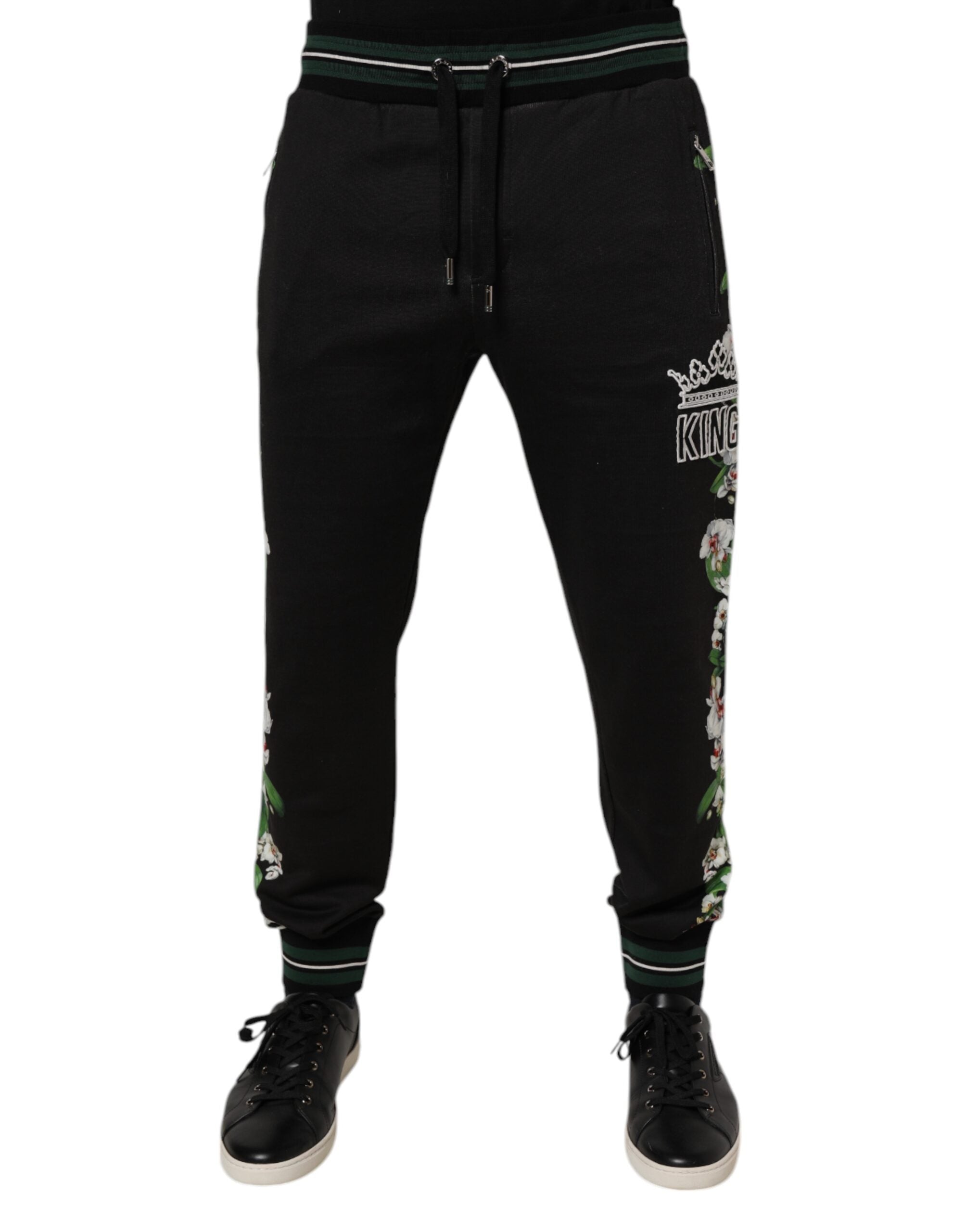 Black Floral King Men Jogger Sweatpants Pants