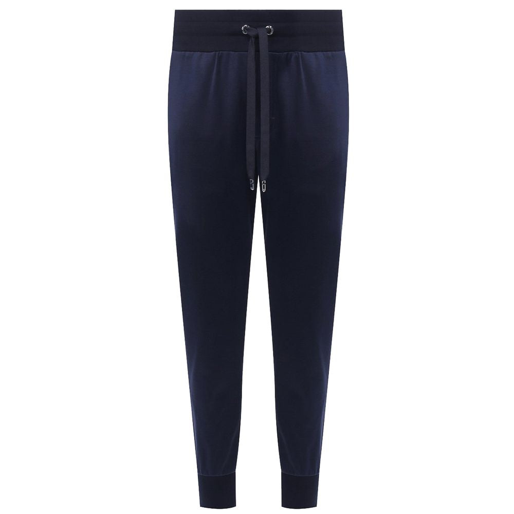 Blue Silk Men Trousers