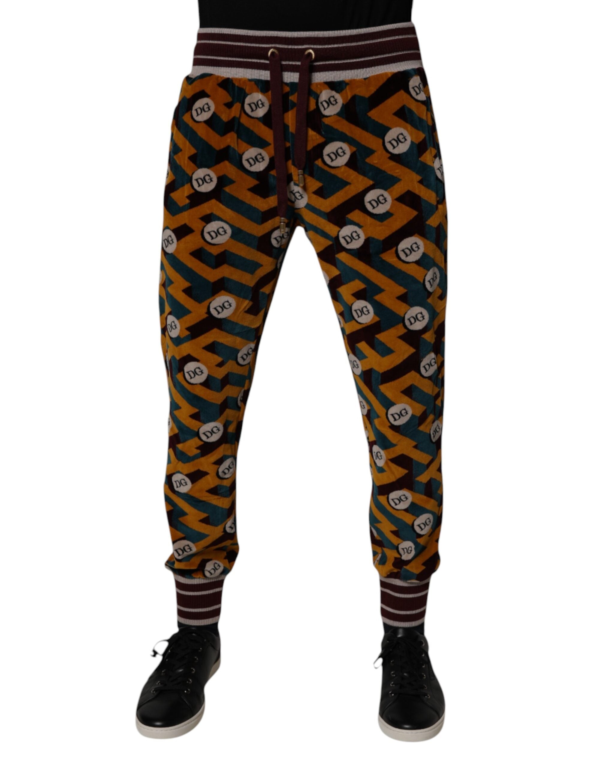 Multicolor Logo Monogram Jogger Sweatpants Pants