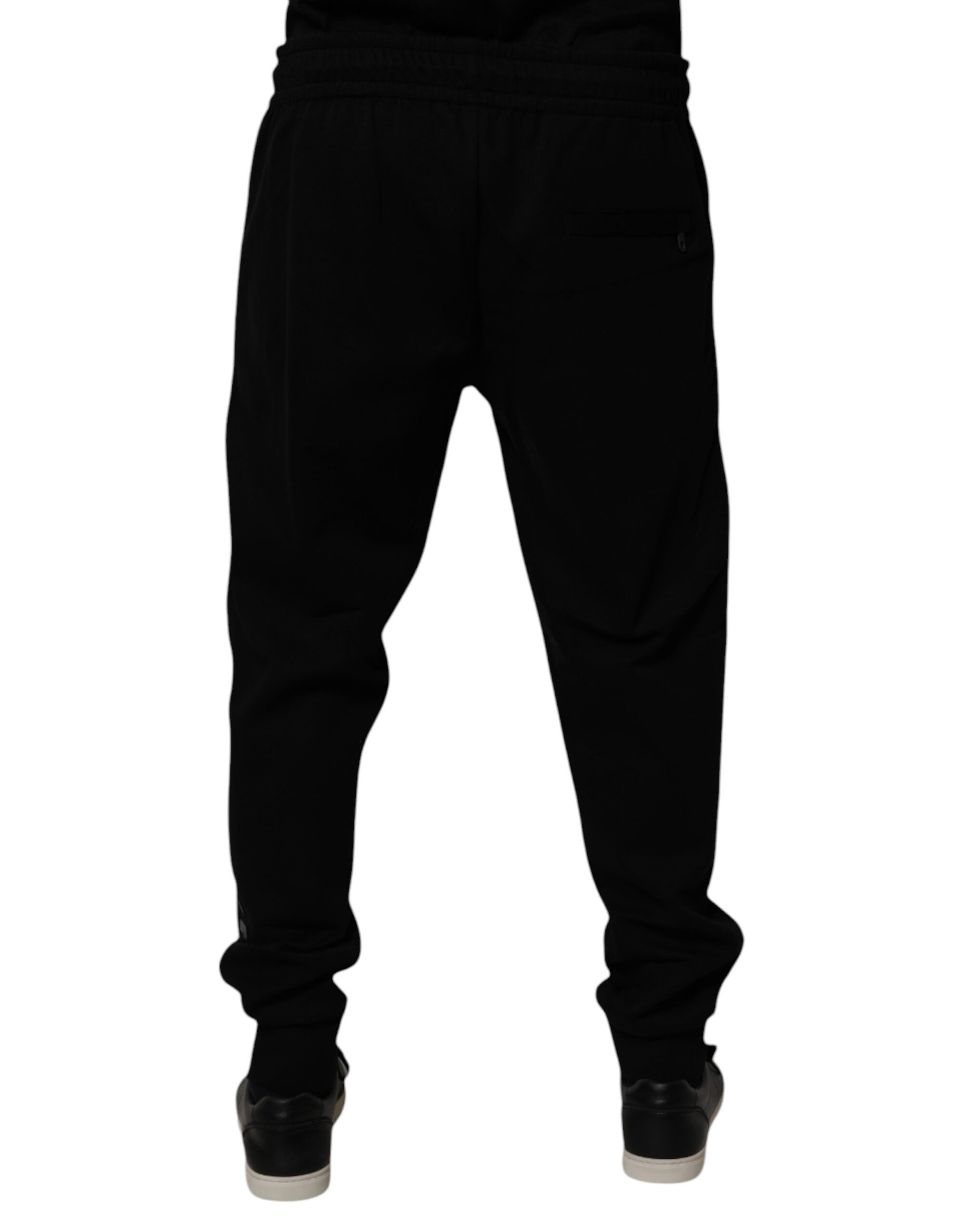Black Cotton Blend Jogger Sweatpants Pants