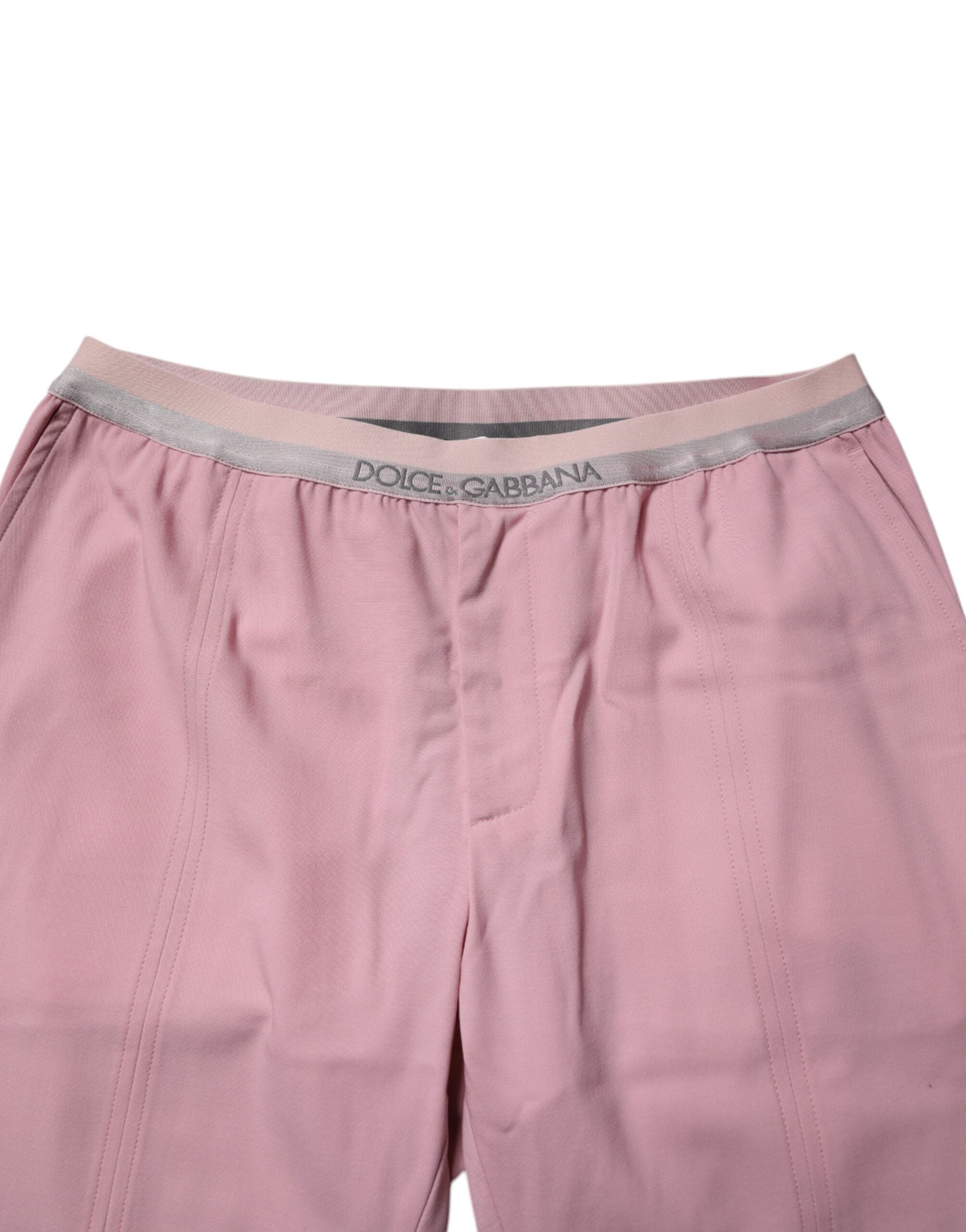 Pink Cotton Stretch Chino Pants