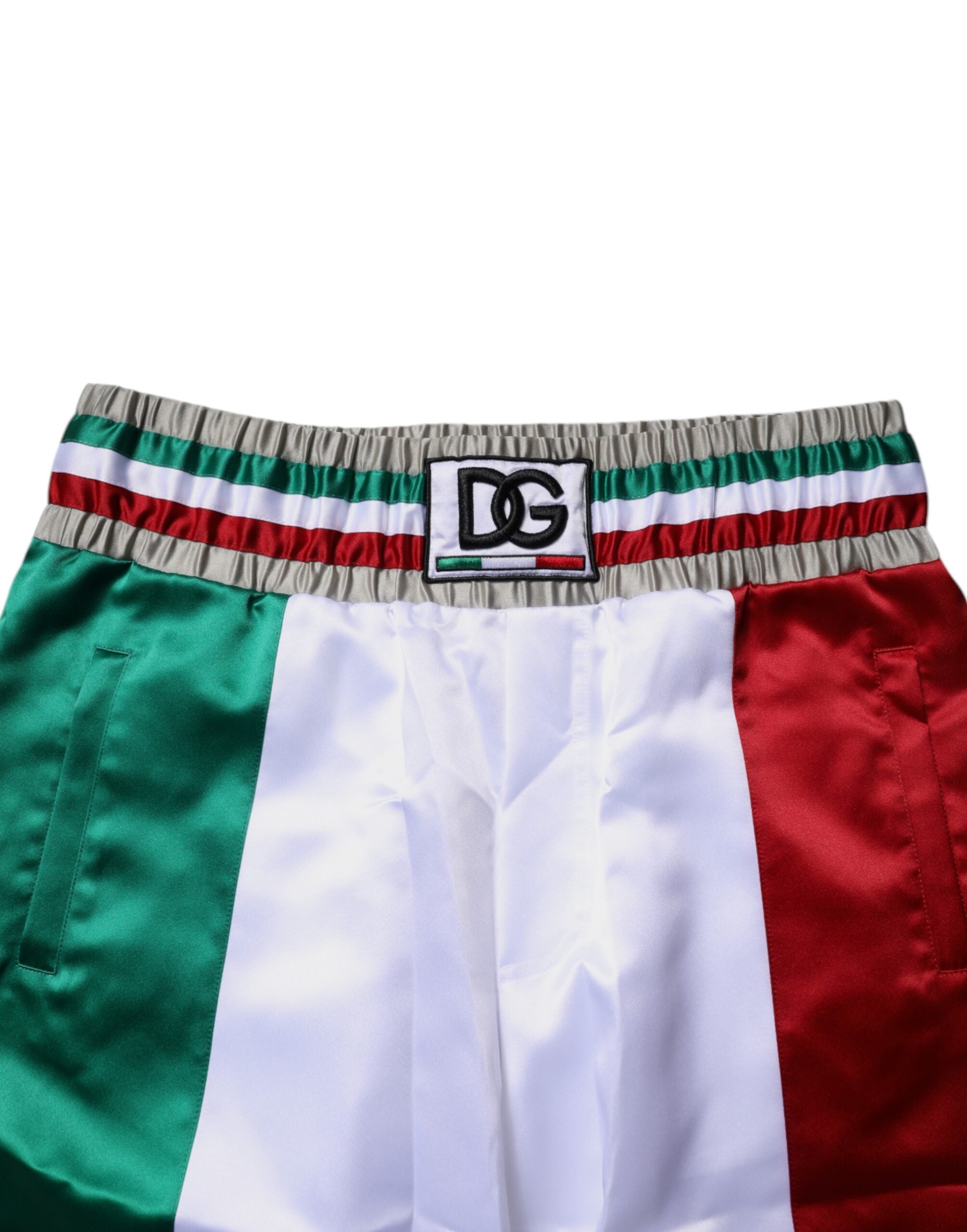 Multicolor Italia Polyester Bermuda Shorts