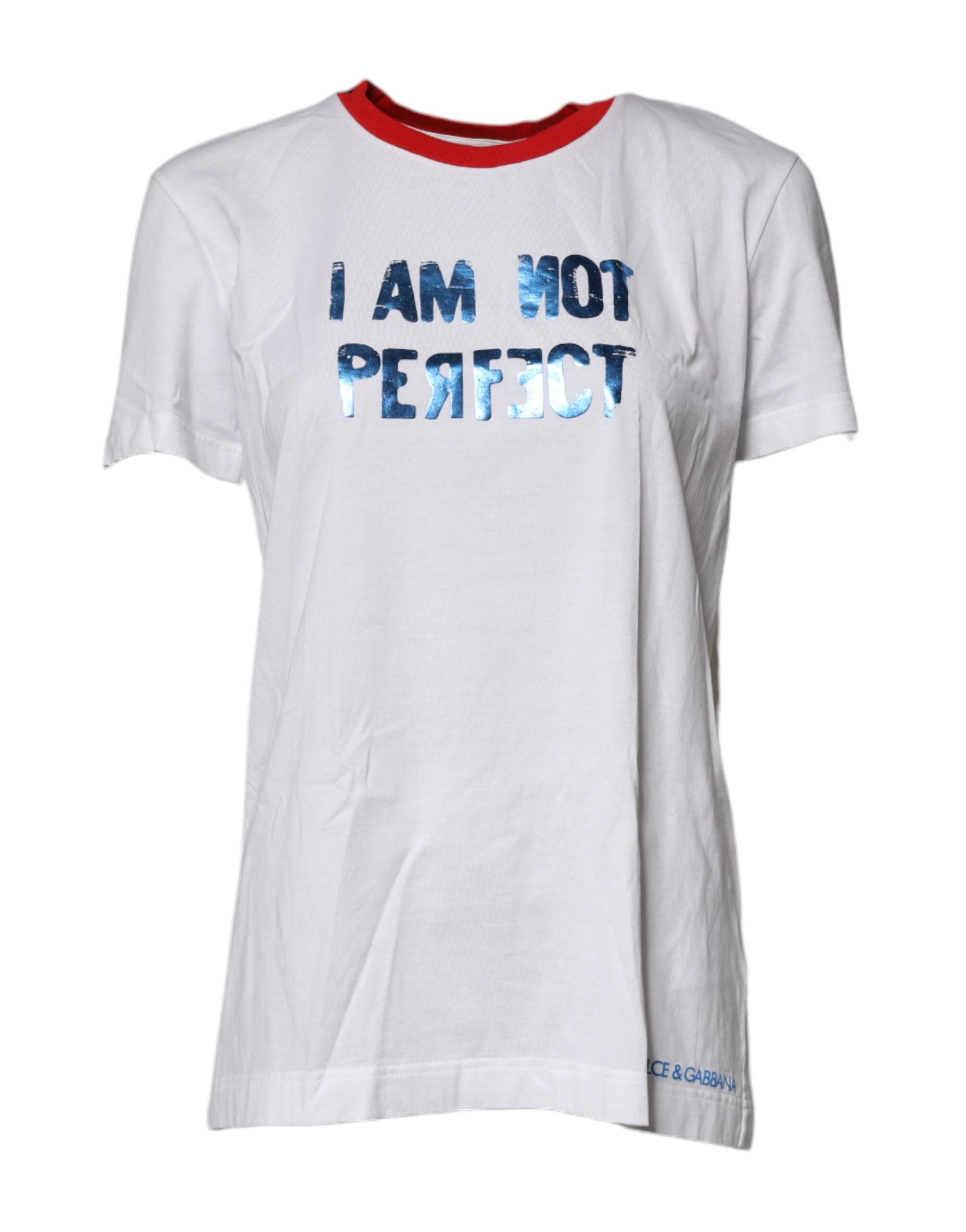 White Graphic Print Cotton Crew Neck T-shirt