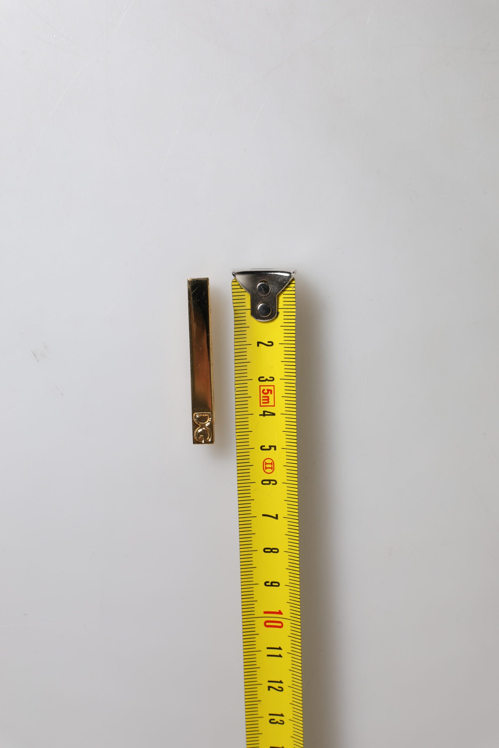 Gold Tone Brass Crystal Branded Accessory Tie Clip Bar