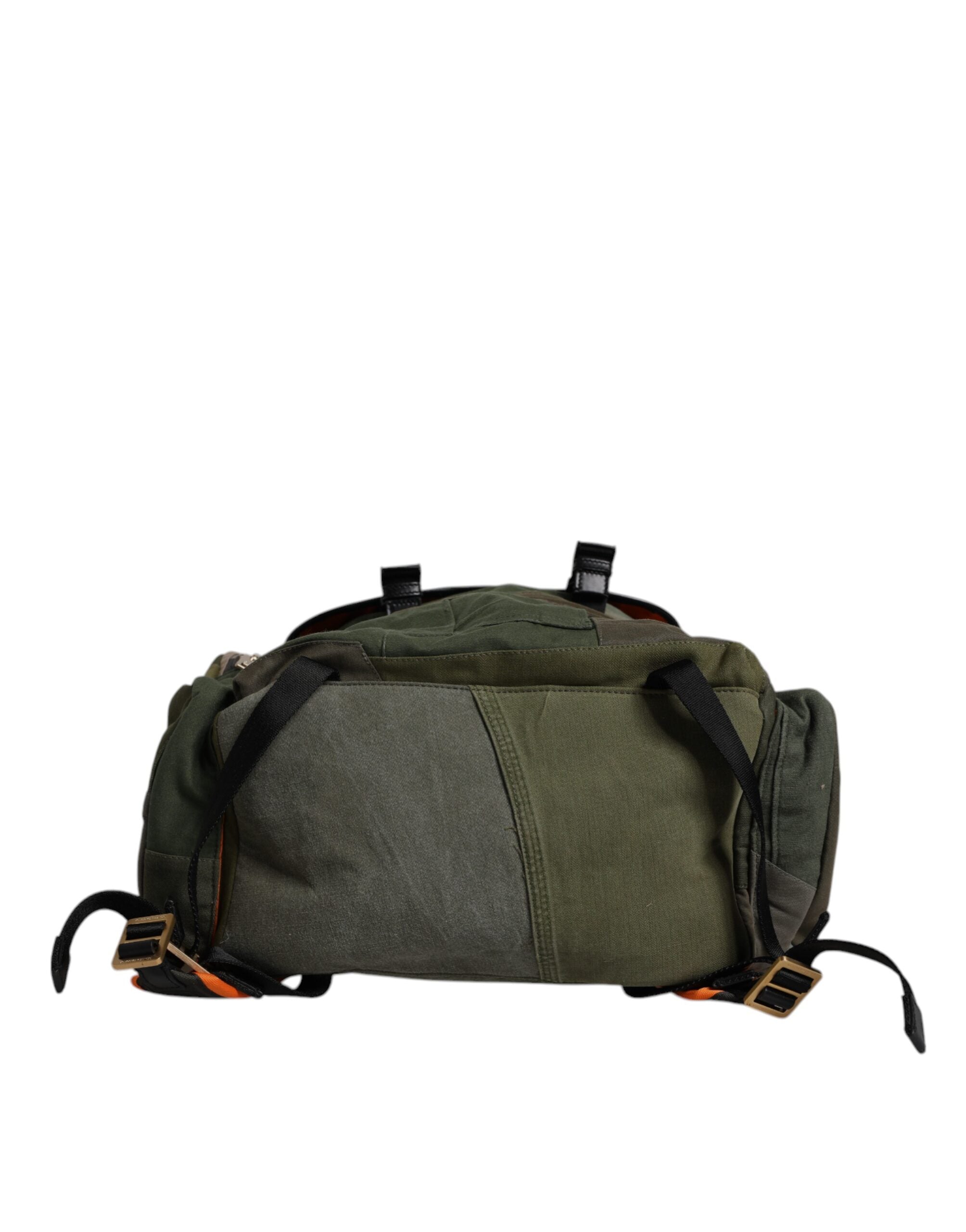 Military Green Patchwork Travel Backpack Bag