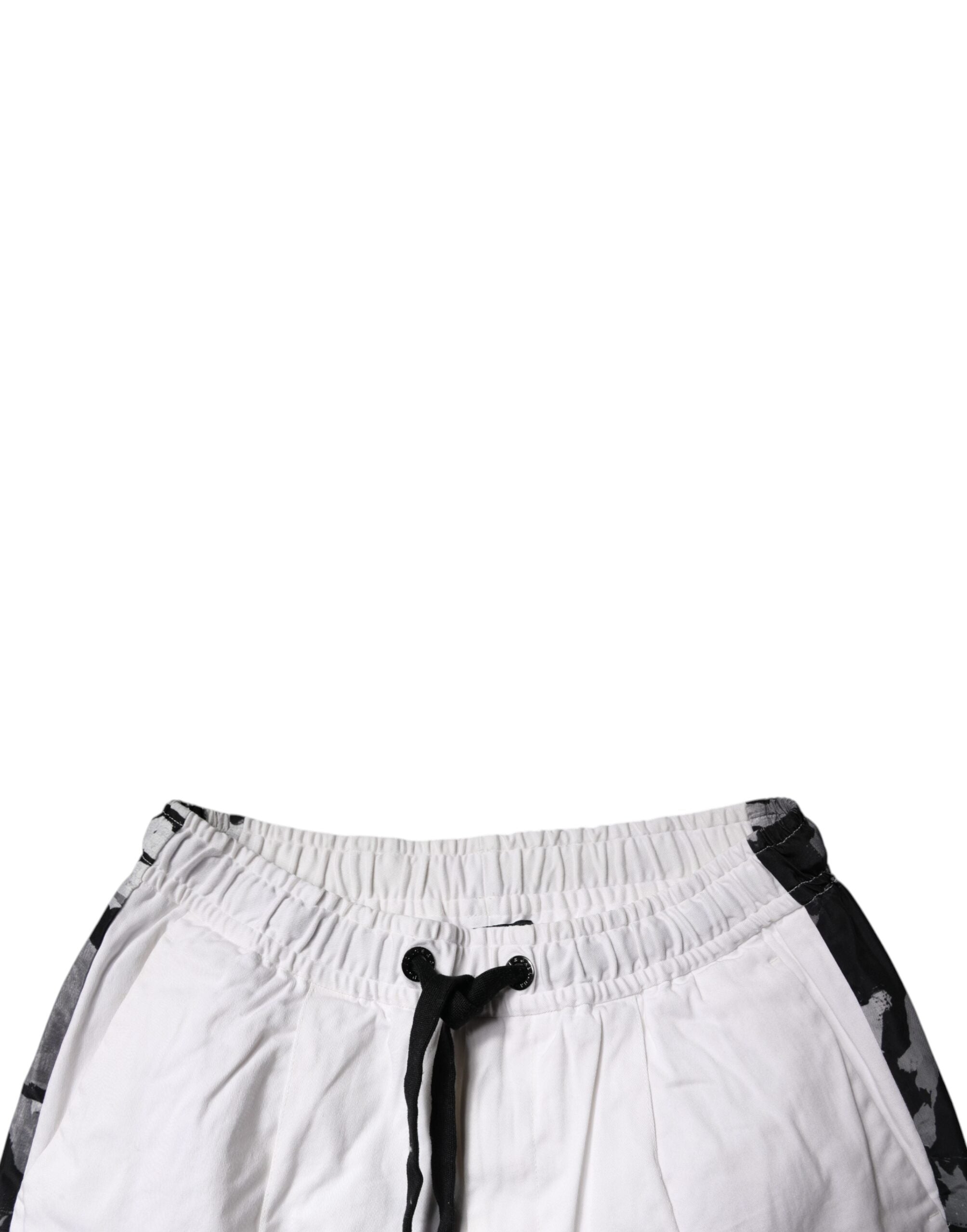 White Cotton Cargo Jogger Sweatpants Pants