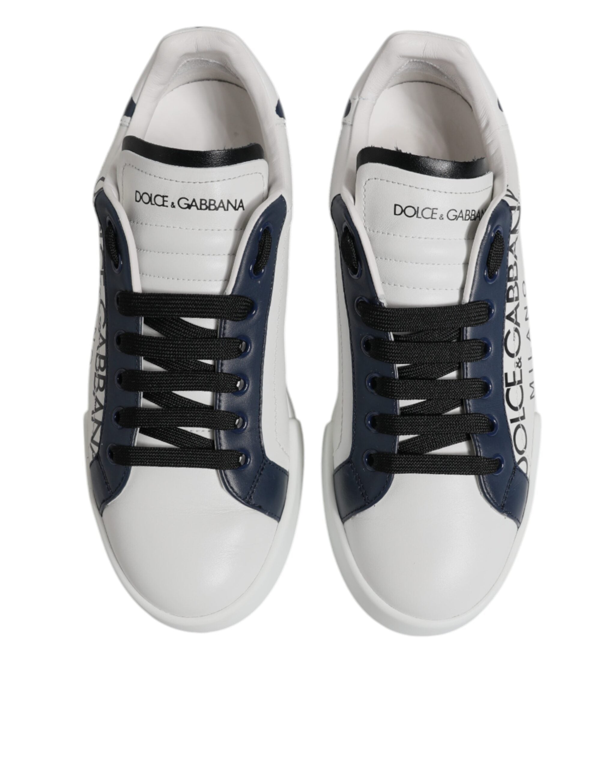 White Blue Crown Low Top Men Sneakers Shoes